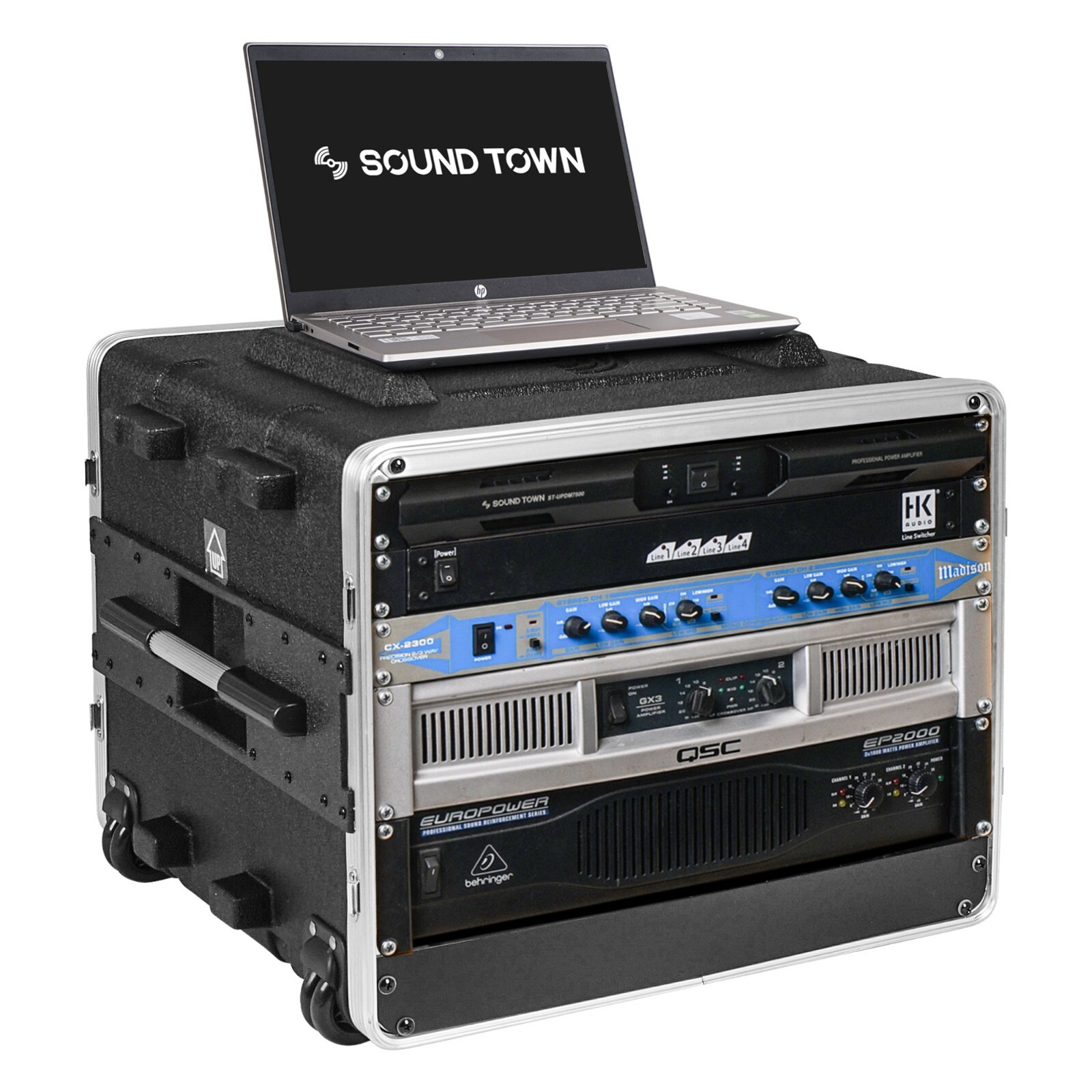 Sound Town Lightweight 7U Rackable space ABS,19” Depth (STRC-A8UT)