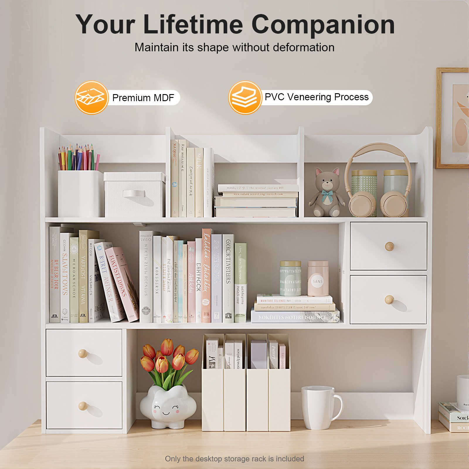 Desktop Organizer Office Storage Rack Desktop Shelf Rack