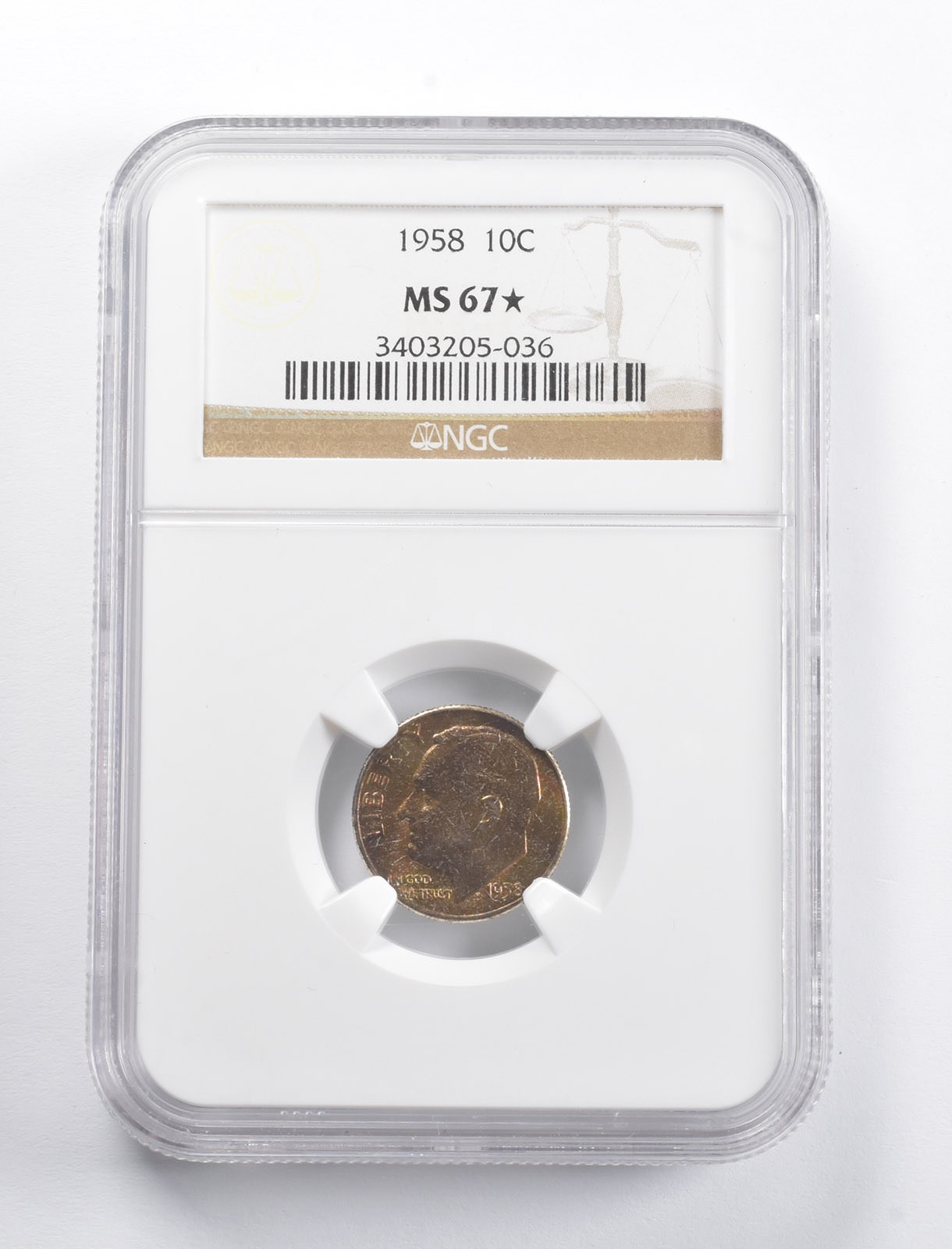 MS67* STAR 1958 Roosevelt Dime NGC *5842