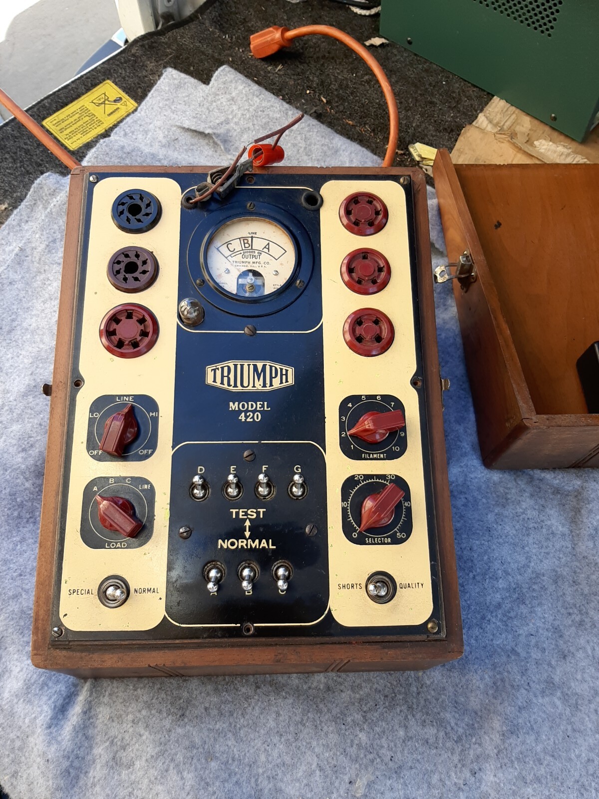 Vintage Tube Tester Triumph Rare Not Tested