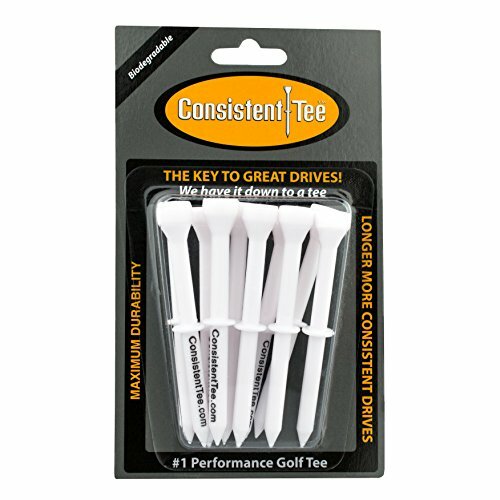 Consistent Tee Beveled Biodegradable 3-1/4" 10-Pack Tees WHITE