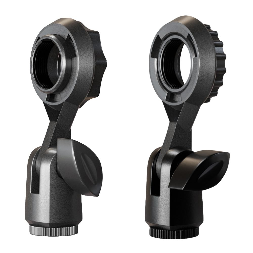 ThtRht Condenser Microphone Clip Holder, 7/8'' Thread Mount, 180° Adjustable