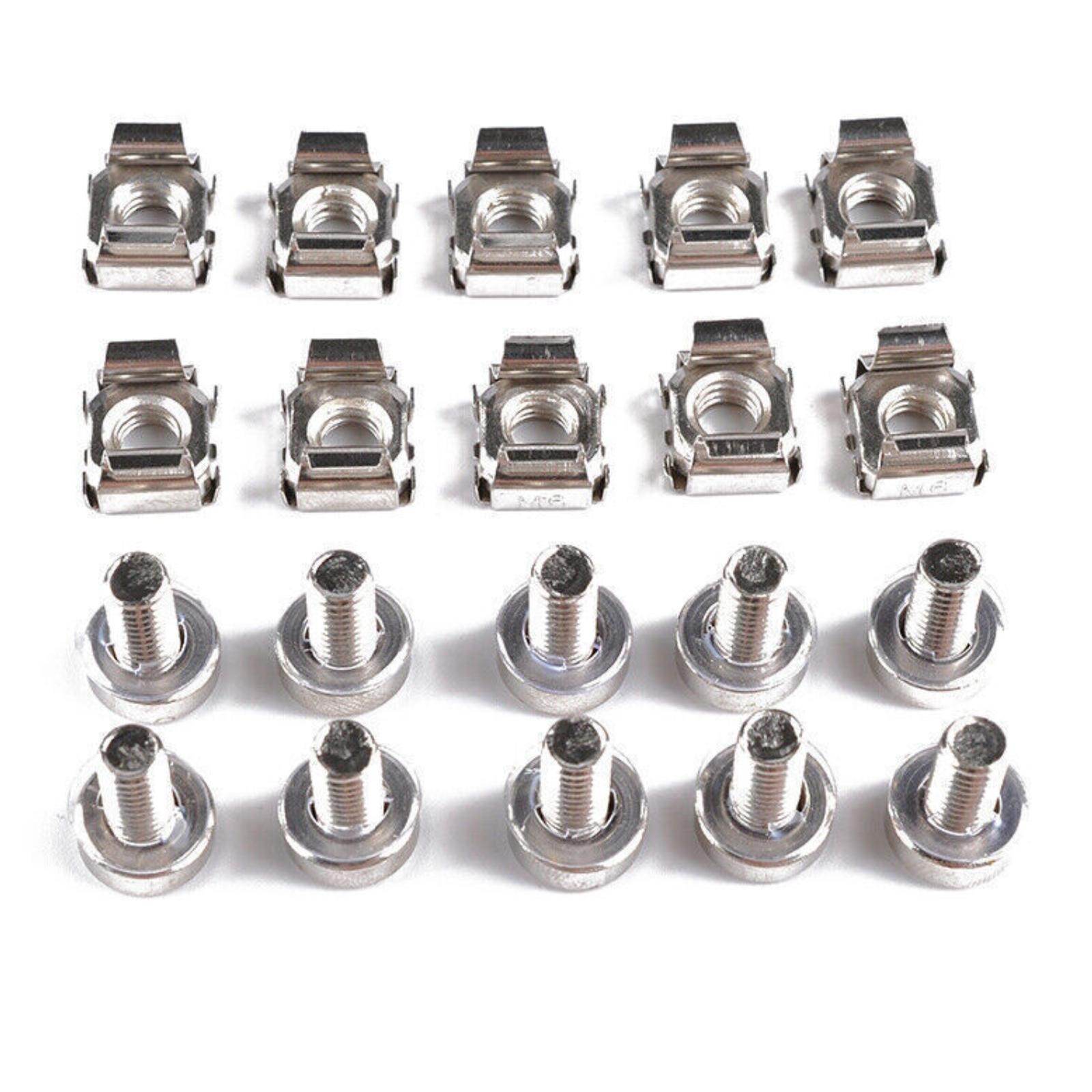 10pcs M5 Mounting Screws& Cage Nuts For Server Network AV Rackmount Equipment F