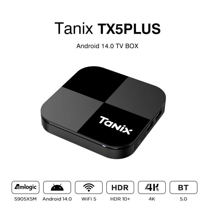 Tanix TX5 Plus Android 14 Smart TV Box with Remote Control, Amlogic S905X5M Quad