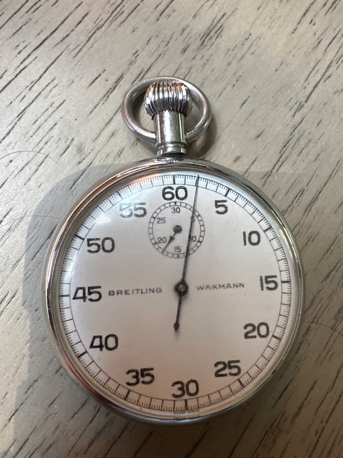 Vintage BreitlingWakmann Mechanical Stopwatch - 60 Sec / 30 Min - Swiss Made -