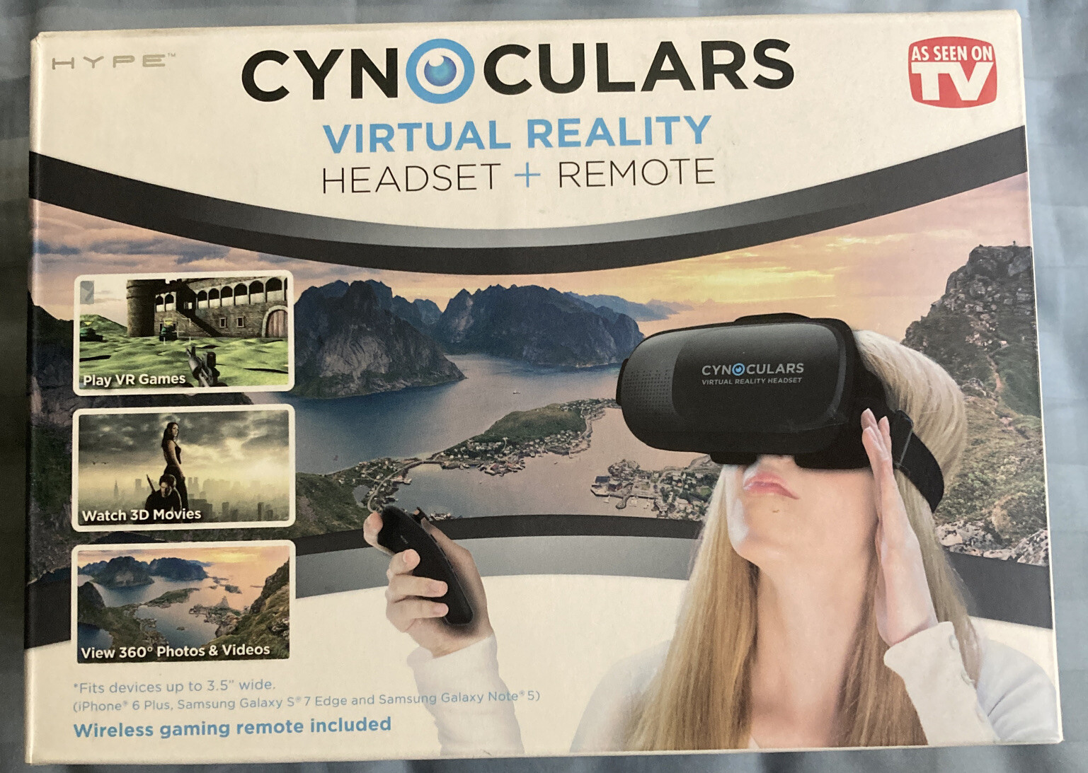 CYNOCULARS Virtual Reality Headset & Remote - As Seen On TV