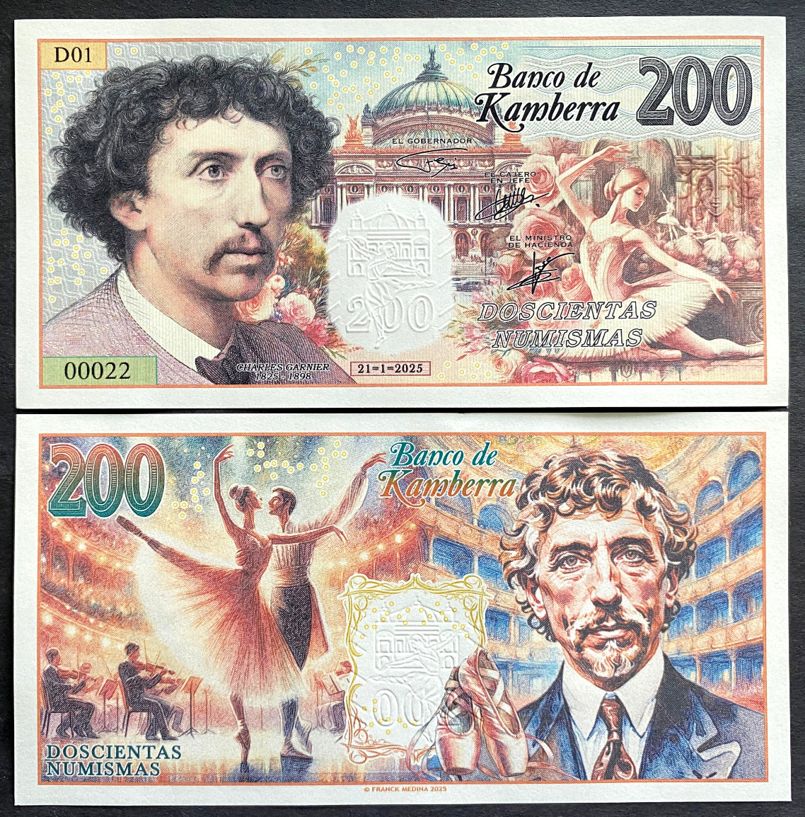 Kamberra 200 Numismas 2025 Charles Garnier French 200th Bicentennial