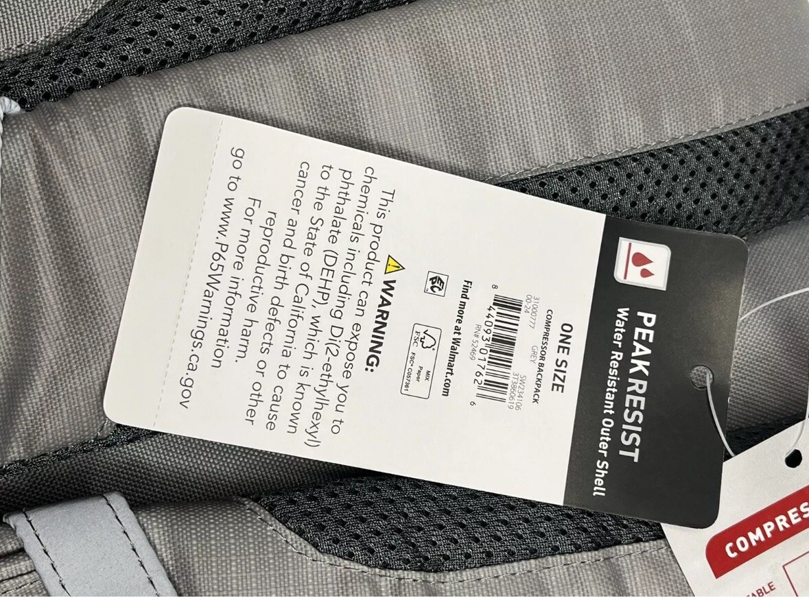 Swiss Tech Unixes 20 Liters Compressor Backpack For School Or Work Grey New