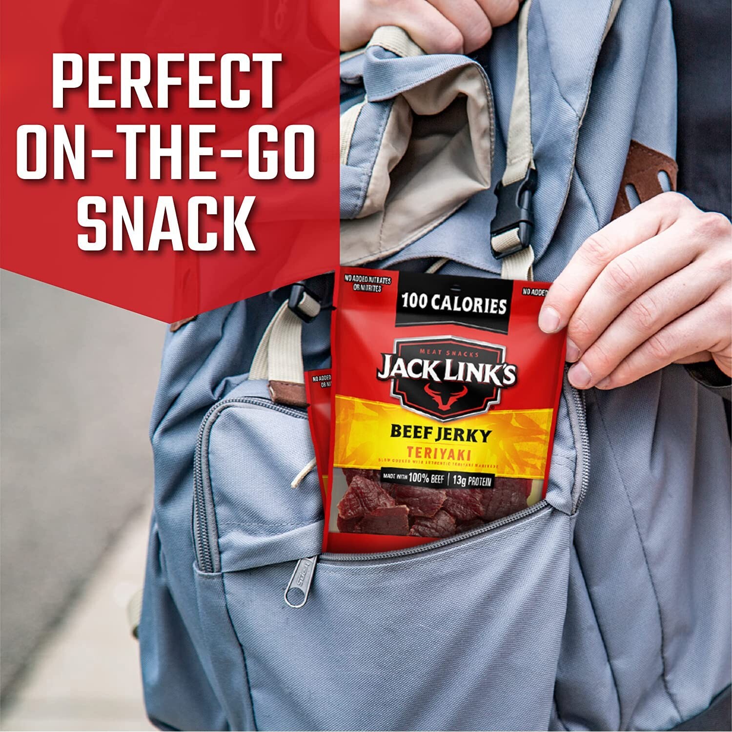 Jack Link's Beef Jerky Variety Pack - Includes Original, Teriyaki, and Pepper...