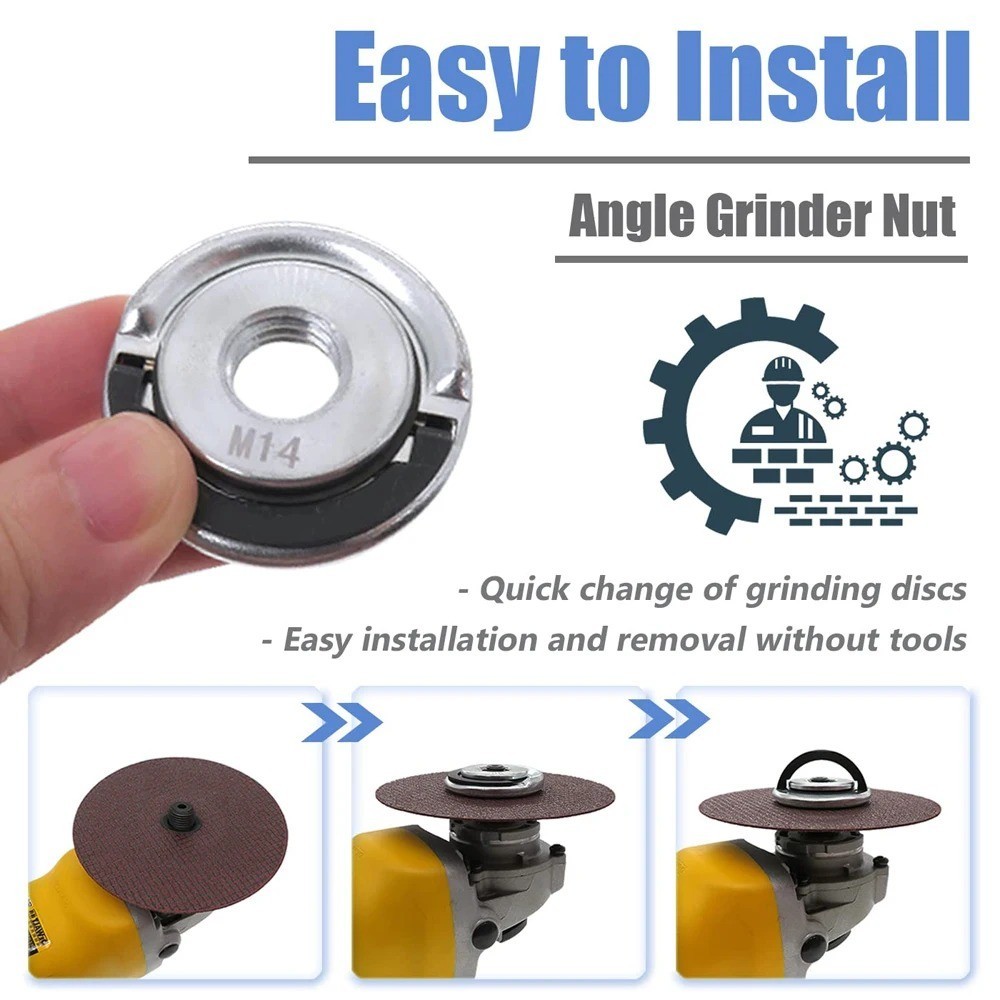 M14 Angle Grinder Quick Release Self-Locking Grinder Pressing Plate Flange Nut P