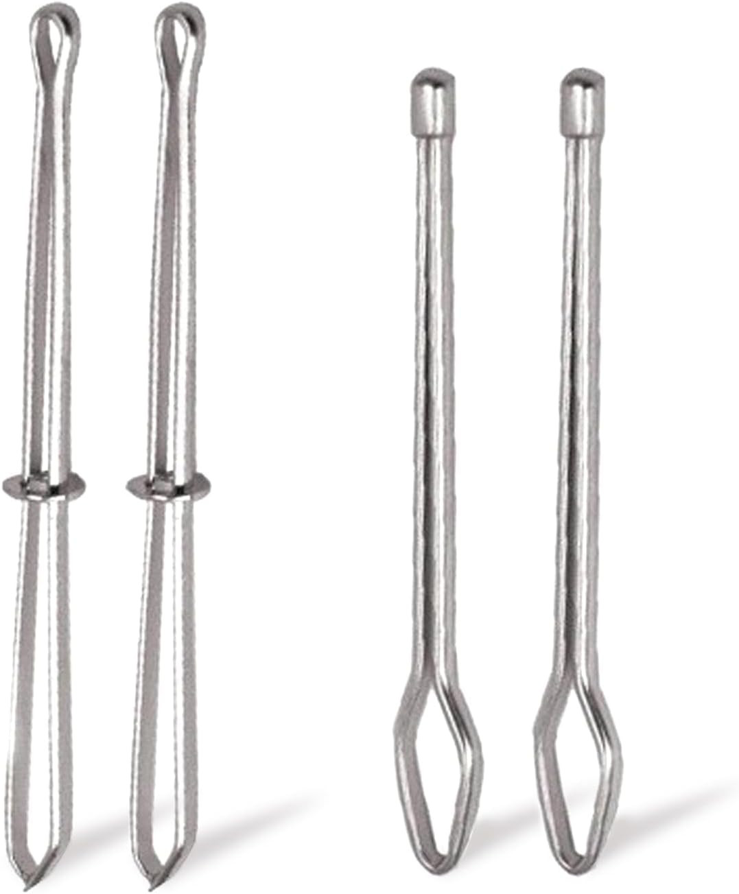 4 Pcs Bodkin Drawstring Threaders,Metal Drawstring Threader Tweezers Easy Quick