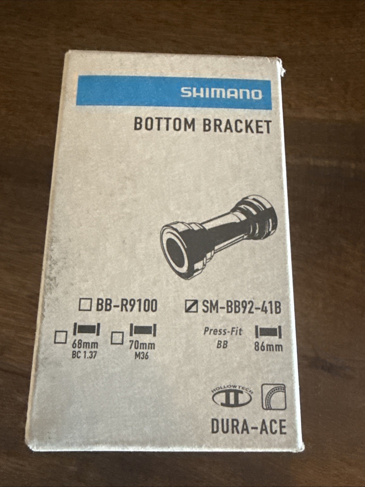Shimano Dura-Ace BB92-41B Press Fit Bottom Bracket 86 mm Black