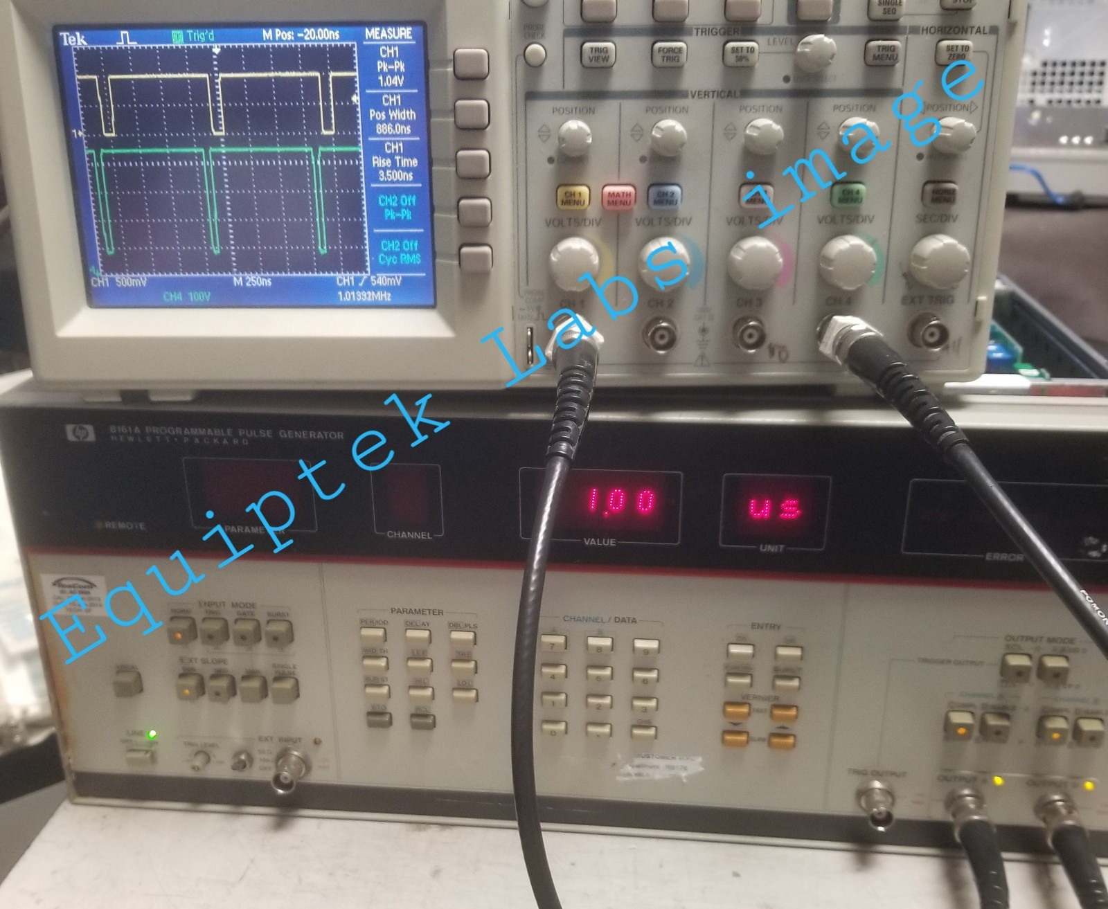 HP 8161A Programmable Pulse Generator Dual Channel option 020 TESTED! 100MHz rep