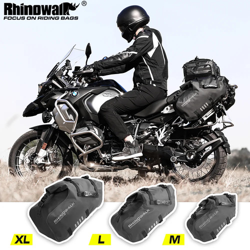 Rhinowalk Motorcycle Side Bag 14L-28L-48L Waterproof Luggage Panniers Saddlebags