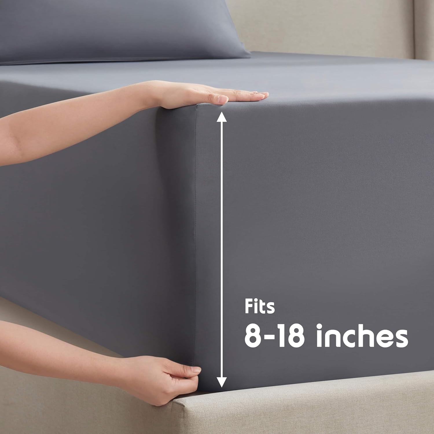 Split King Sheet Set - 1800 Ultra-Soft Microfiber Bed Sheets - Double Brushed