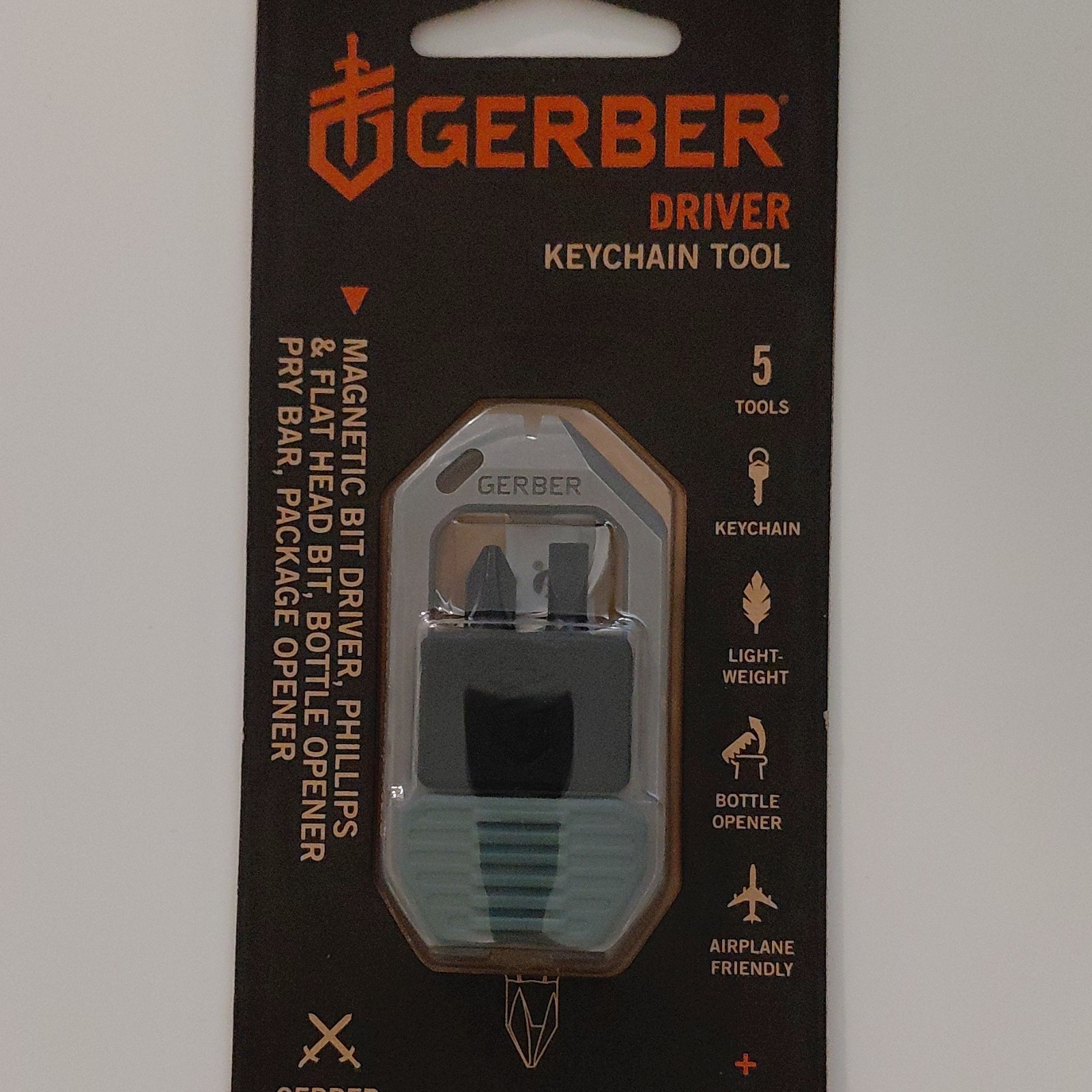 Gerber Driver Keychain Multi-Tool Magnetic Bit Driver Pry Bar Bottle Opener
