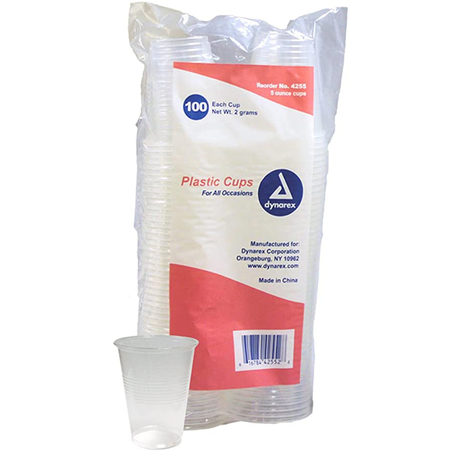 Dynarex Disposable Drinking Cup Clear Plastic 5 oz. 2500 Ct 4255