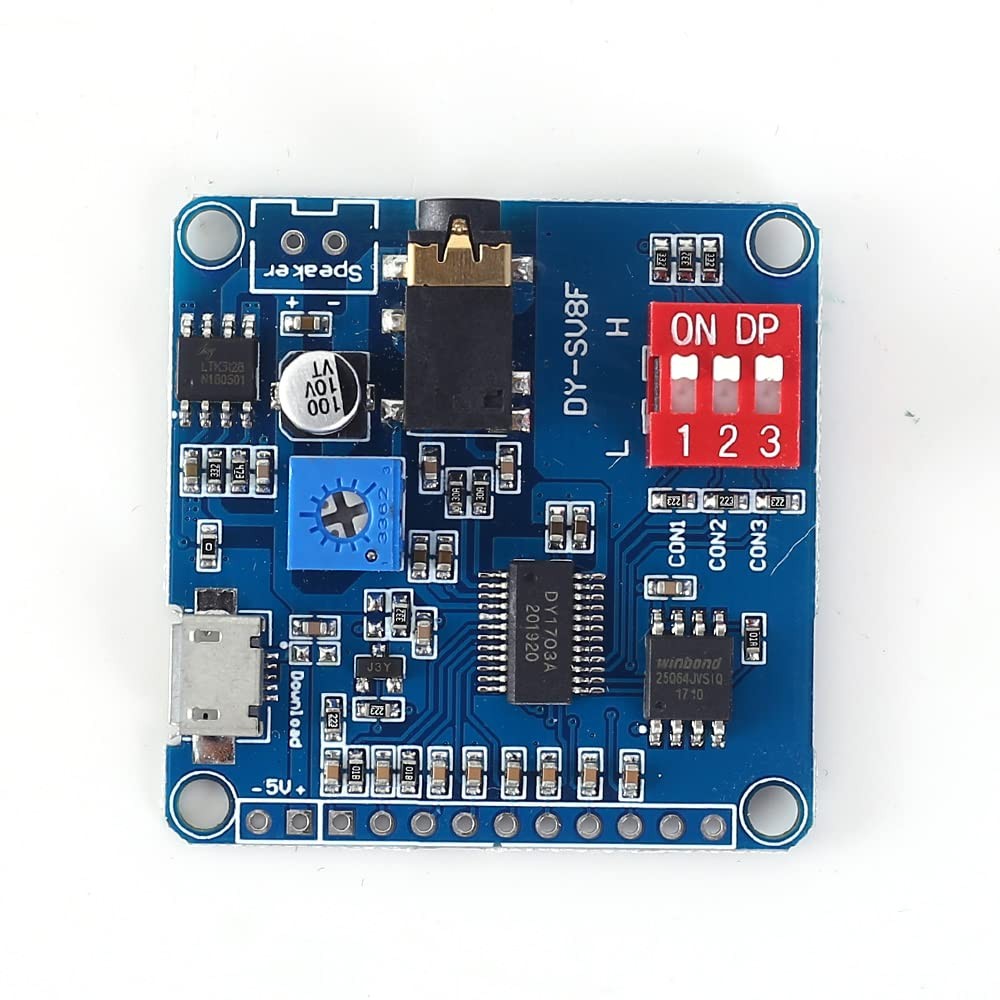 Voice Sound Playback Module Arduino MP3 Player Module UART I/O Trigger Class D...