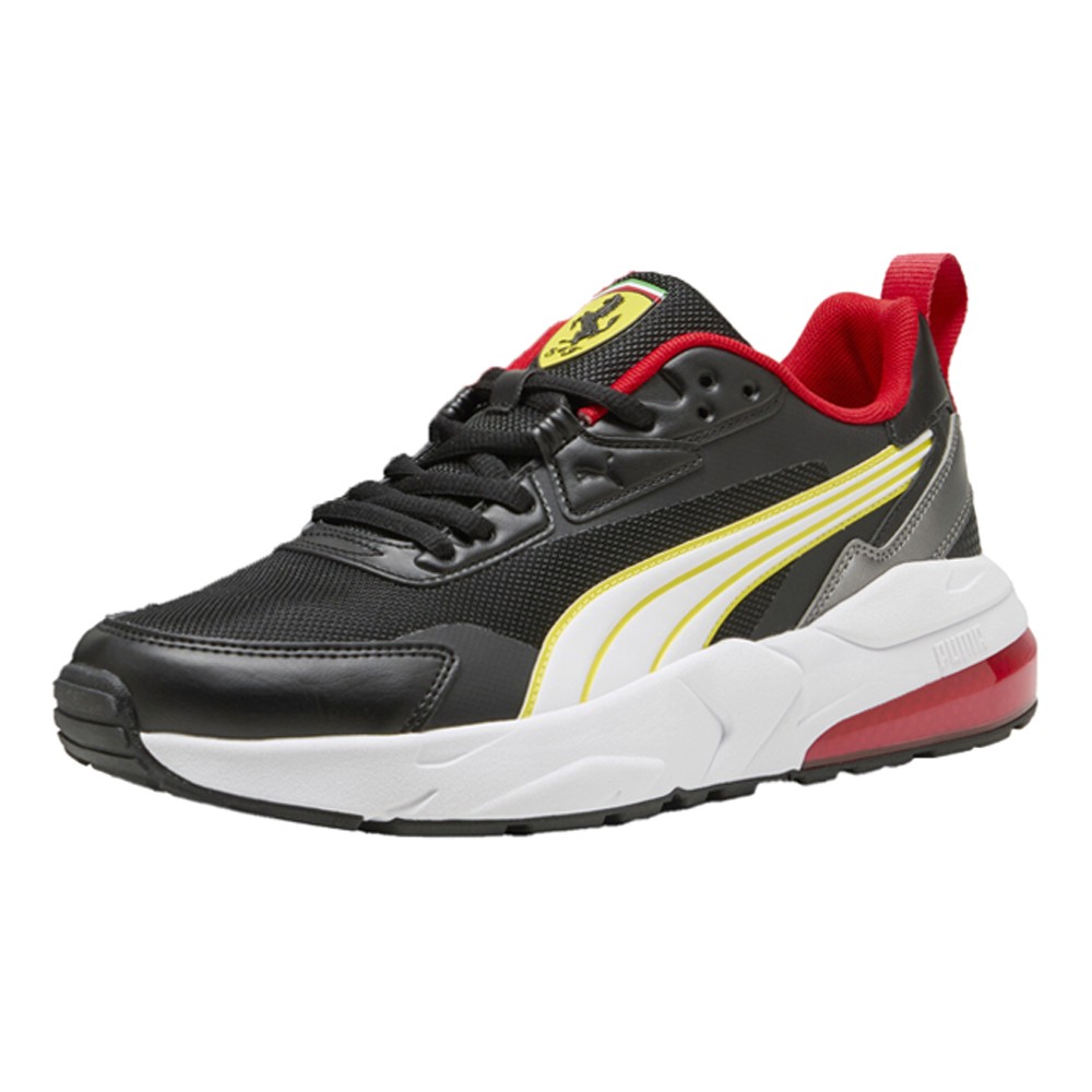 PUMA Scuderia Ferrari Vis2k Lace Up Mens Black Sneakers Casual Shoes 30875401