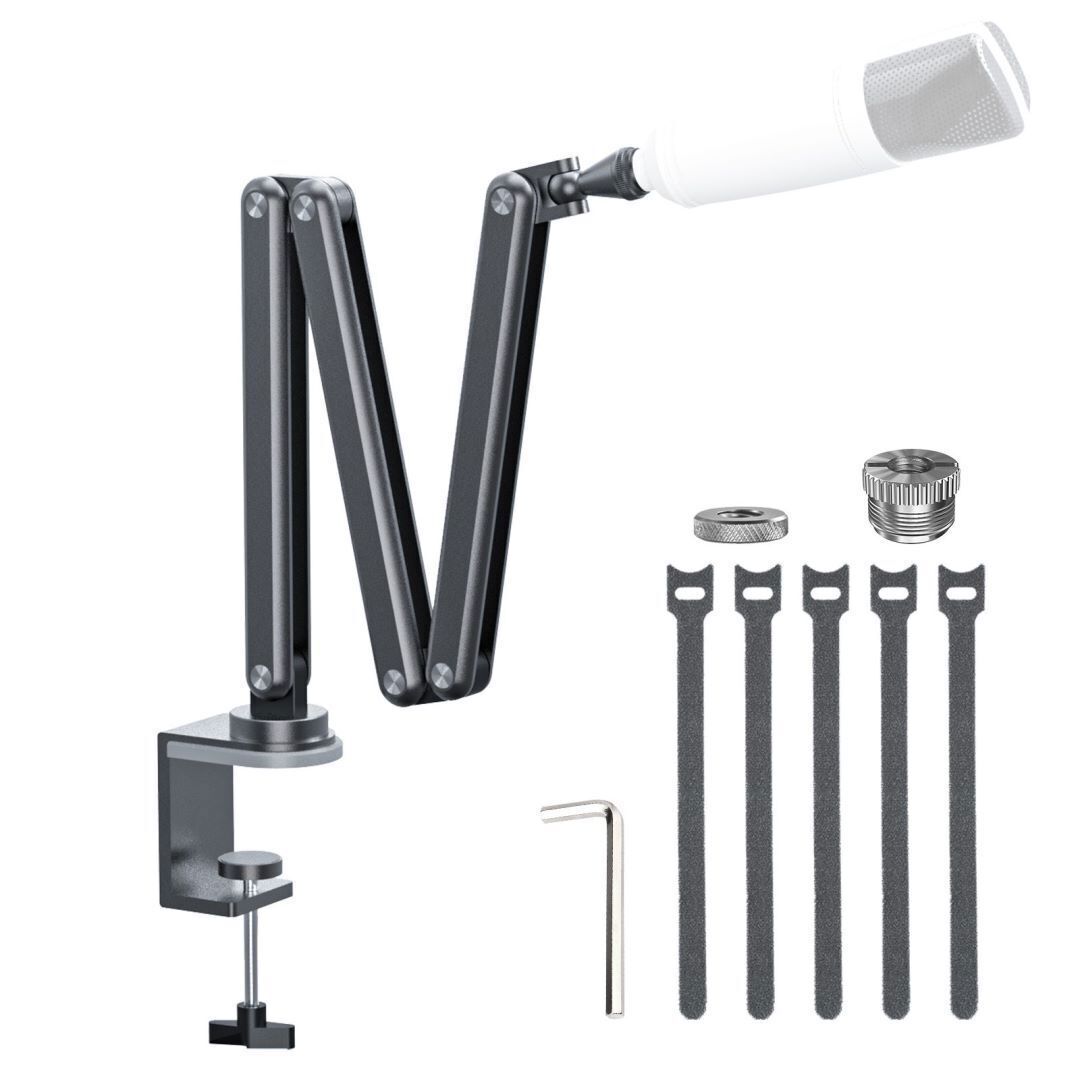 For Shure SM7B Fold Mount Microphone FULAIM Suspension Boom Scissor Arm Stand