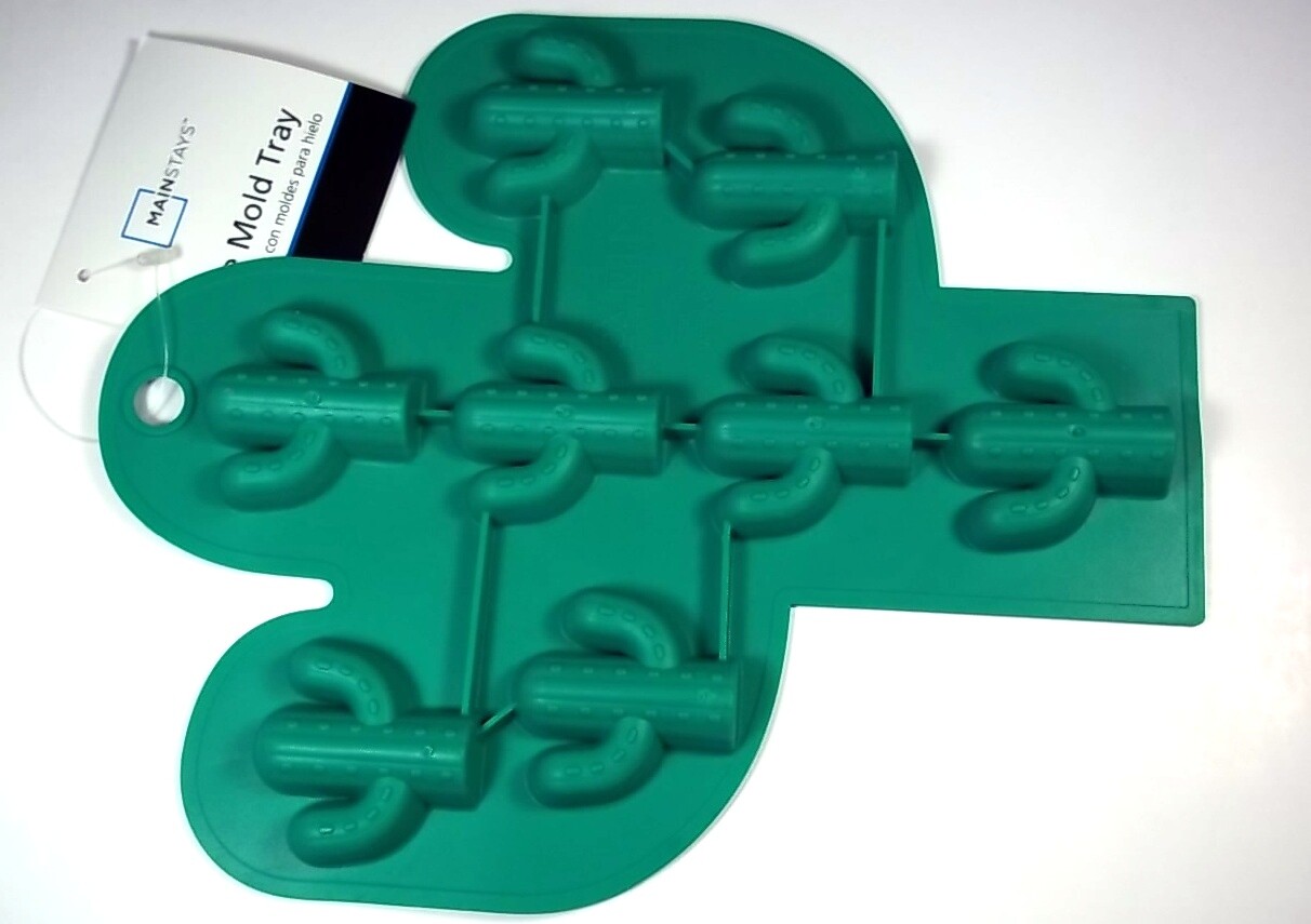 Summer Time Cactus silicone mold ice cubes candy chocolate Veronese Green