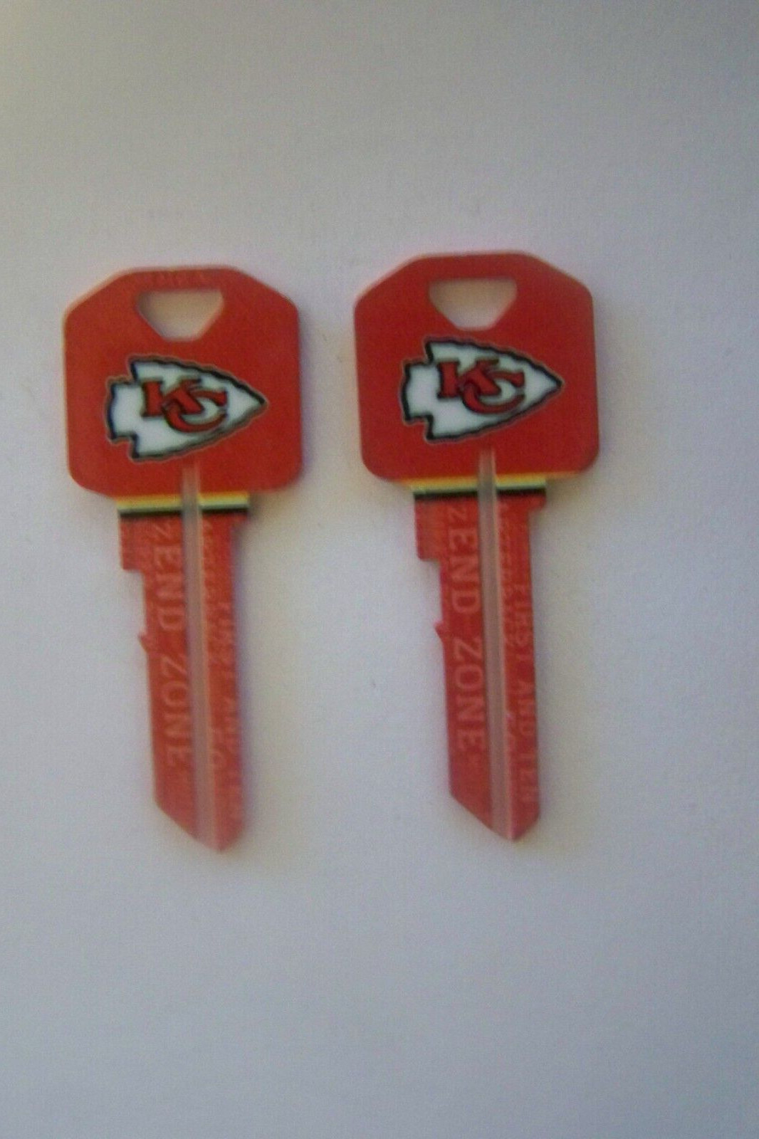 Kansas City Chiefs  Kwikset KW1/KW10 House key blanks qty 2
