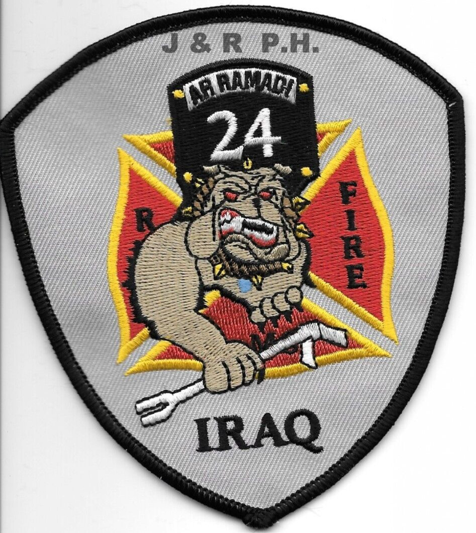 Iraq - AR RAMADI - 24  Fire - Rescue (4" x 4.5" size - old style) fire patch