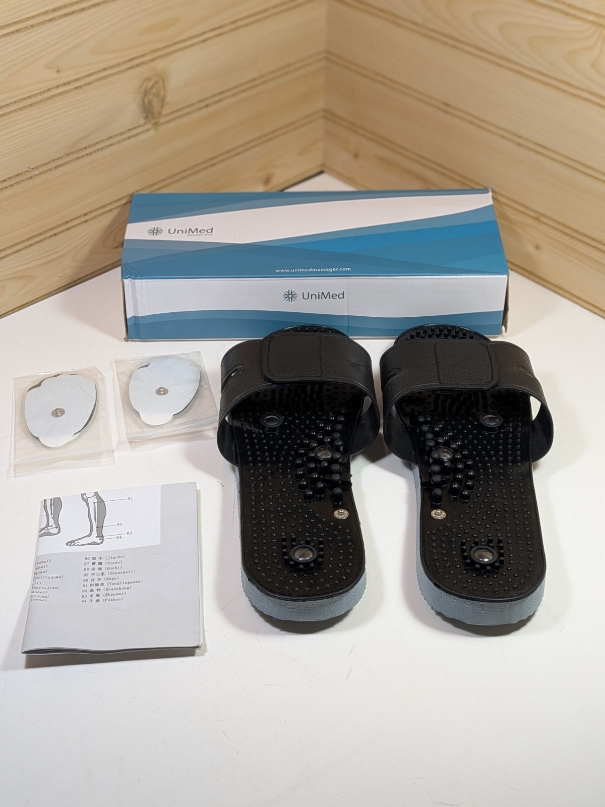 UniMed Tens Unit Massage Shoes, For Most Snap-on Massagers w/Pads Included