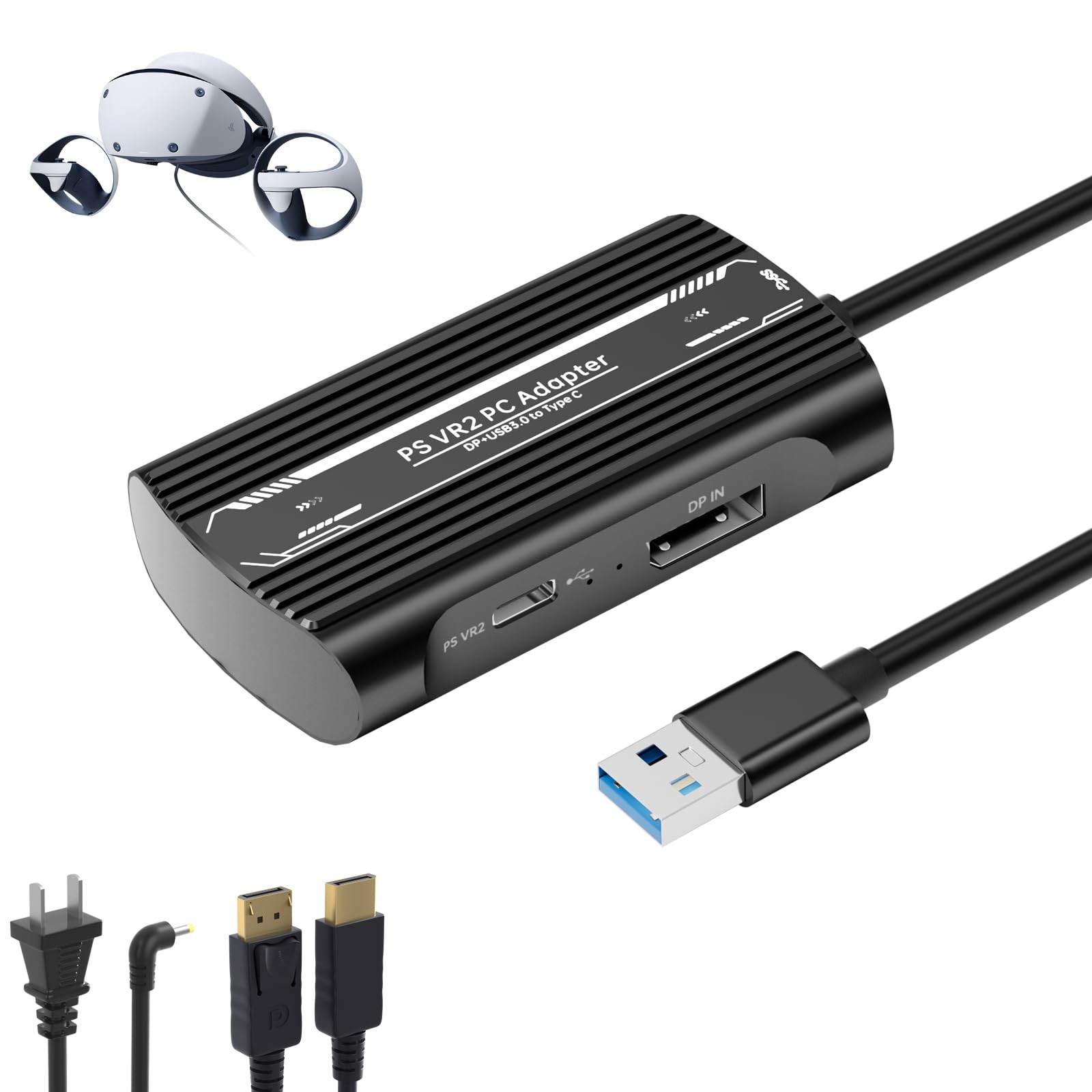 PSVR2 PC Adapter Accessories Kit.Includes DP1.4 Cable and Expandable Black