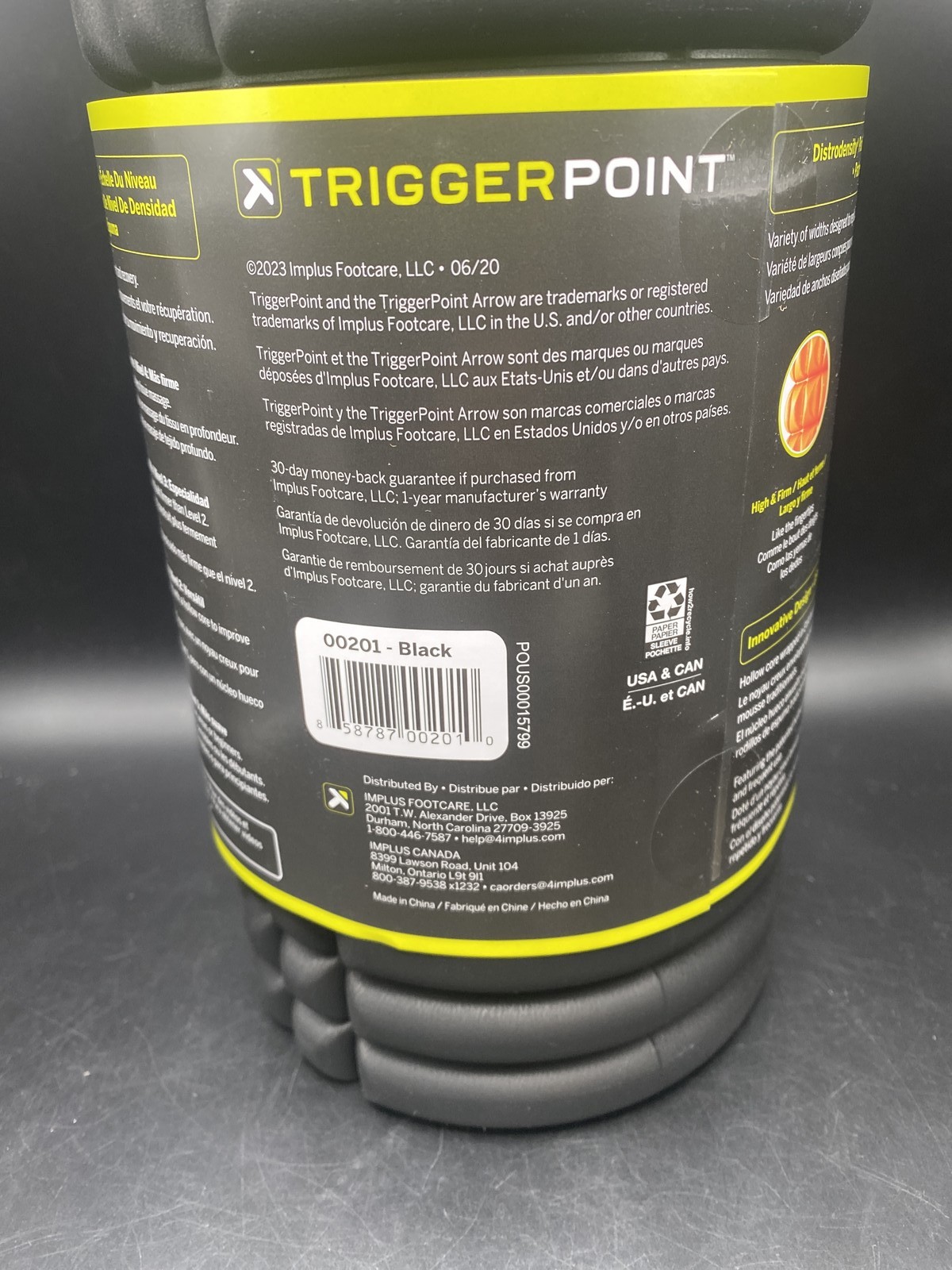 TriggerPoint Grid Foam Roller - Black | New