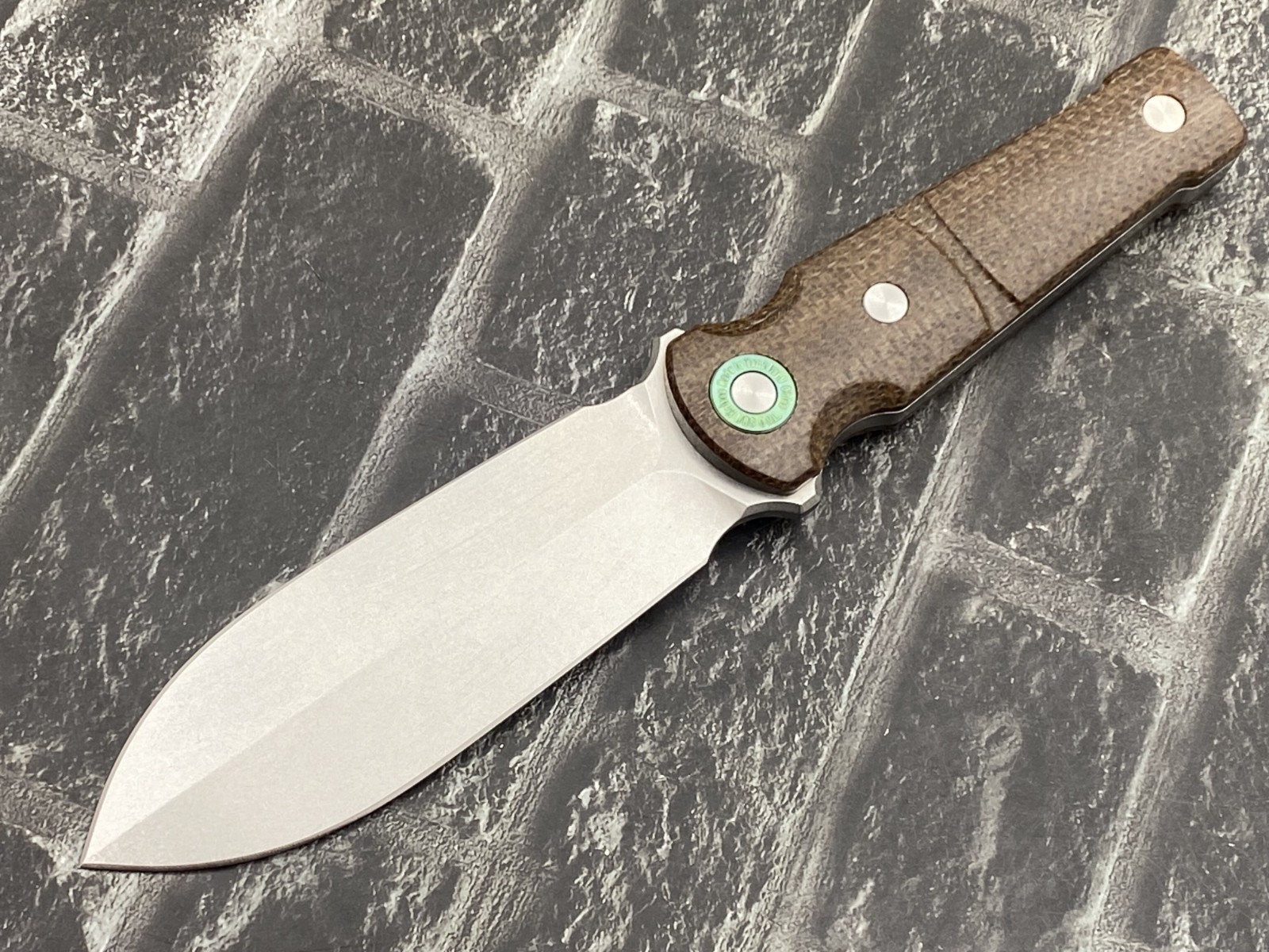 TwoSun TS531-D2-SW Fixed Blade Knife D2 Blade Micarta Handle Kydex Belt Sheath K
