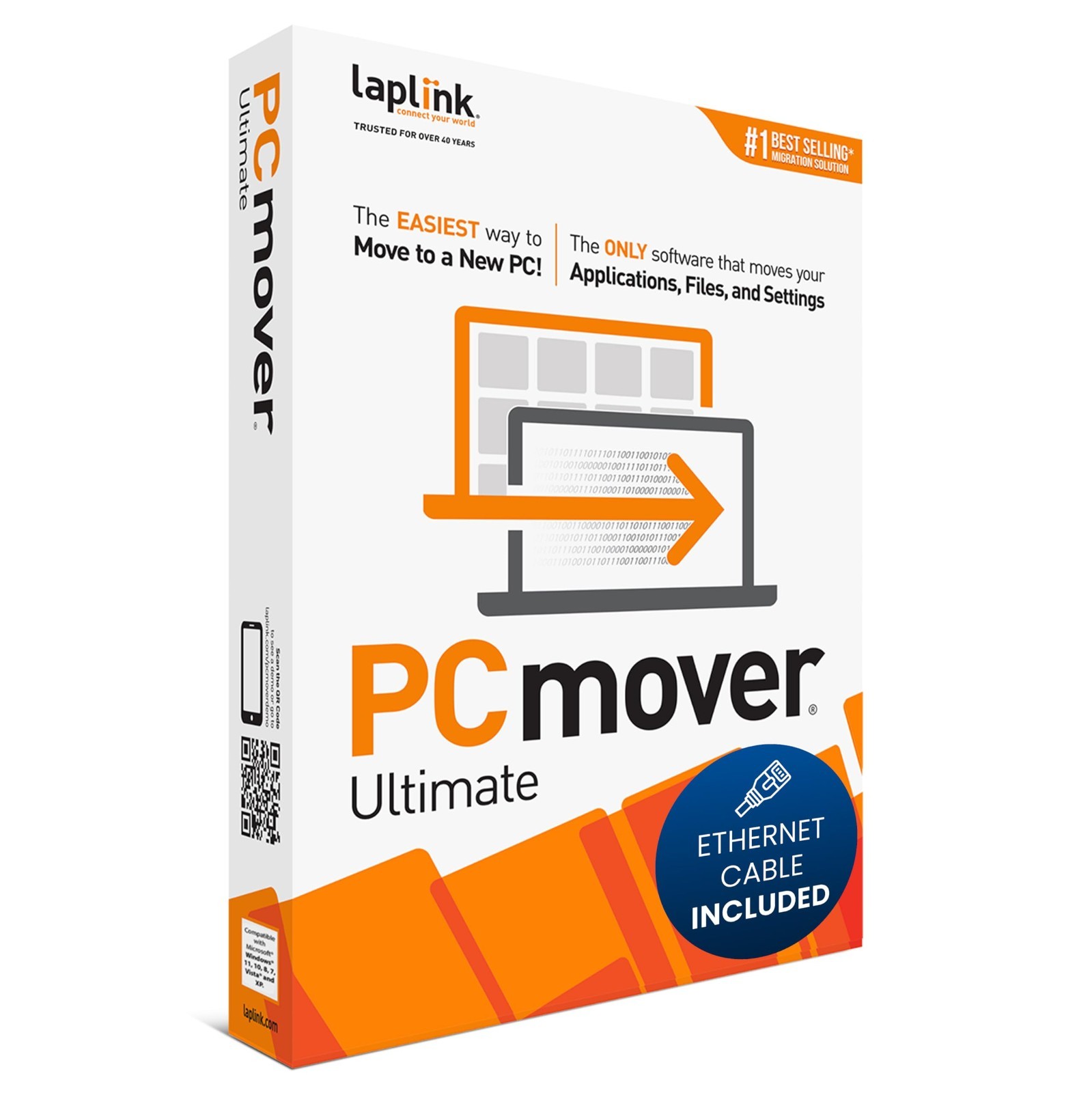 Data Transfer Software for PC Migration - Move Apps, Files & Settings - 1 Licens