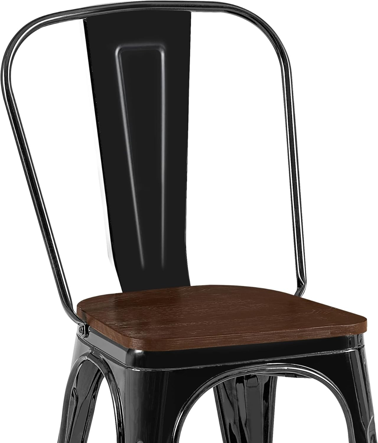 Stackable Metal Dining Chairs Set of 2 for Indoor and Outdoor Use, Durable Stack