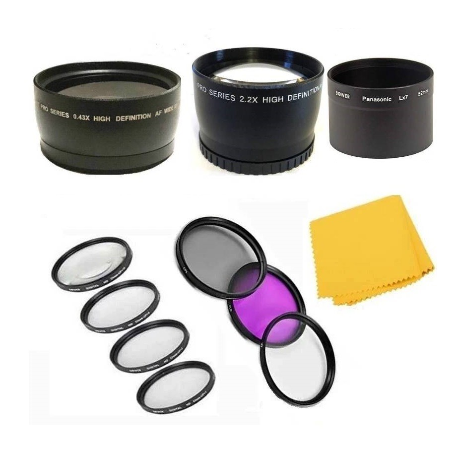 Accessory Kit for Panasonic Lumix DMC-LX7 (Wide angle, Telephoto, Filter Kit)
