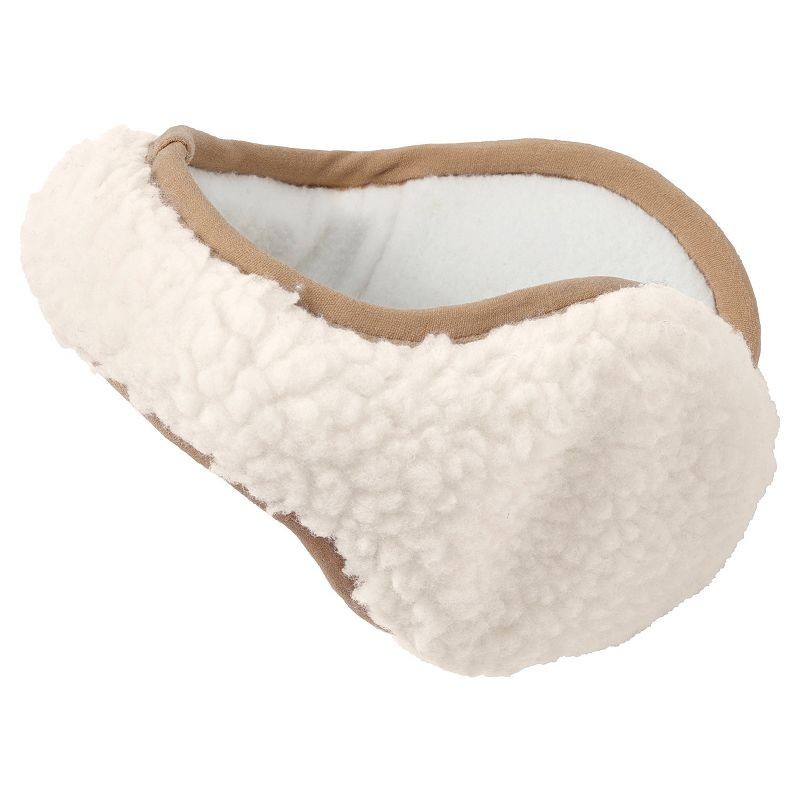 Women's Lands' End Adjustable Cozy Sherpa Winter Earmuffs in White - NWT
