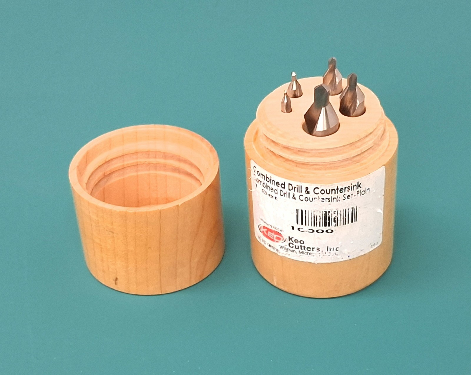 Keo, Combined Drill and Countersink set with wood case