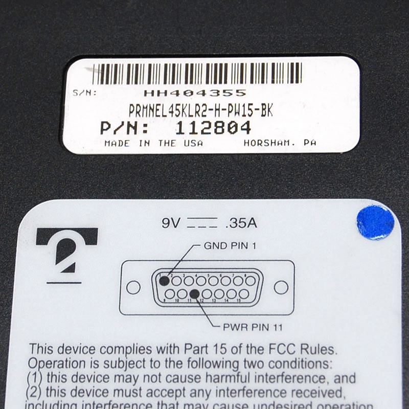 Brooks Inst. 112804 Robot Controller/Teach Pendant (PRMNEL45KLR2-H-PW15-BK)