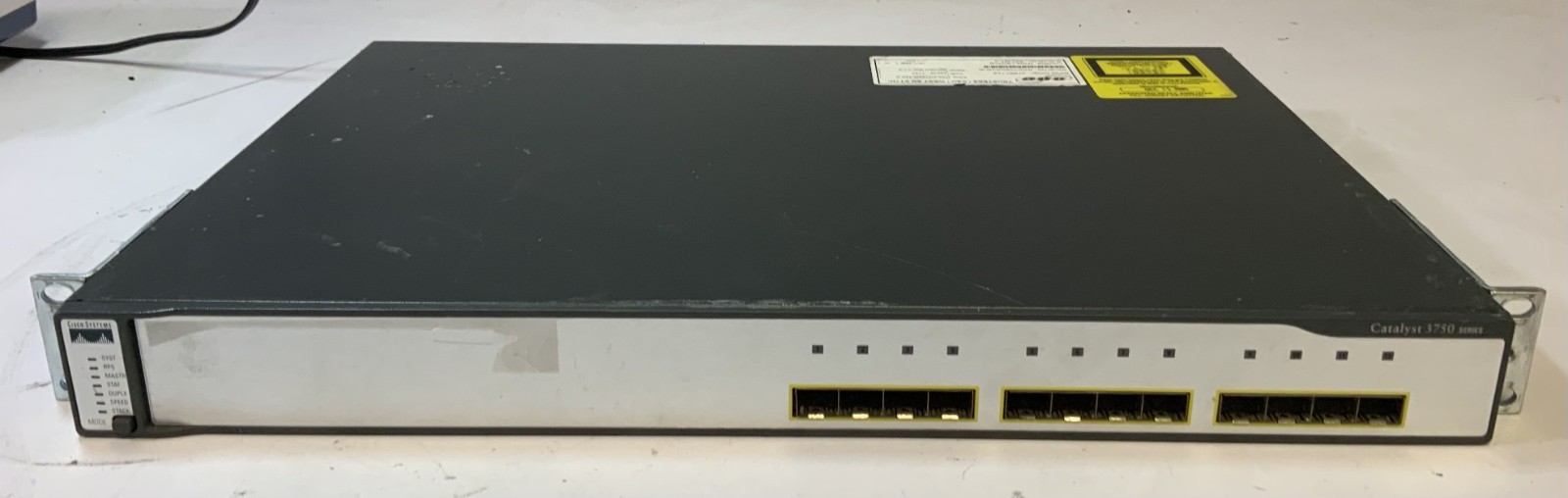 Cisco Catalyst 3750 Series WS-C3750G-12S-E 12 Port Gigabit Ethernet Switch "C7B"