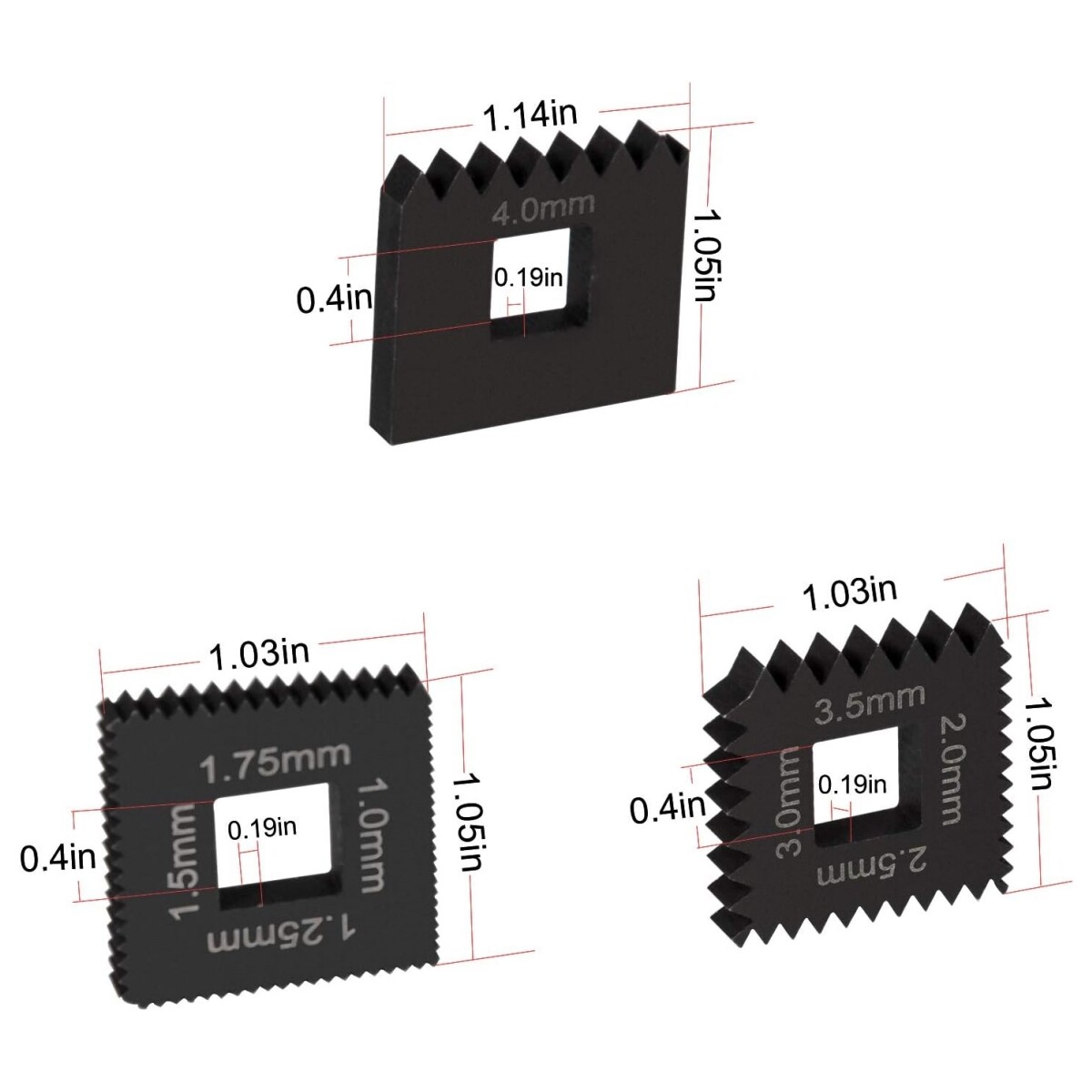 3PCS Metric Die Set for 202817 7402 Universal Outside Thread Chaser