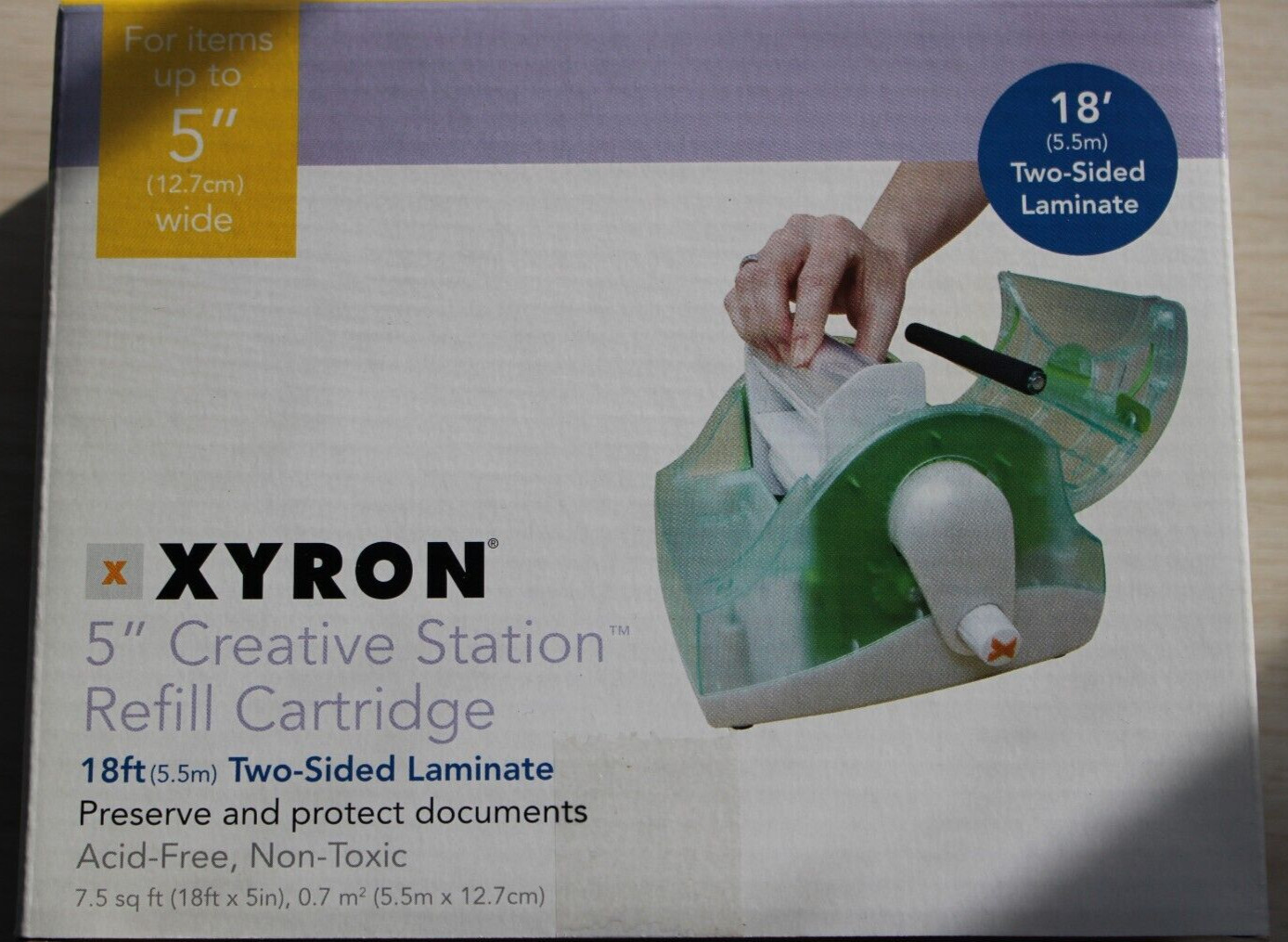 XYRON 5" Creative Station Laminator Label Magnet Maker Plus 18' Refill Cartridge