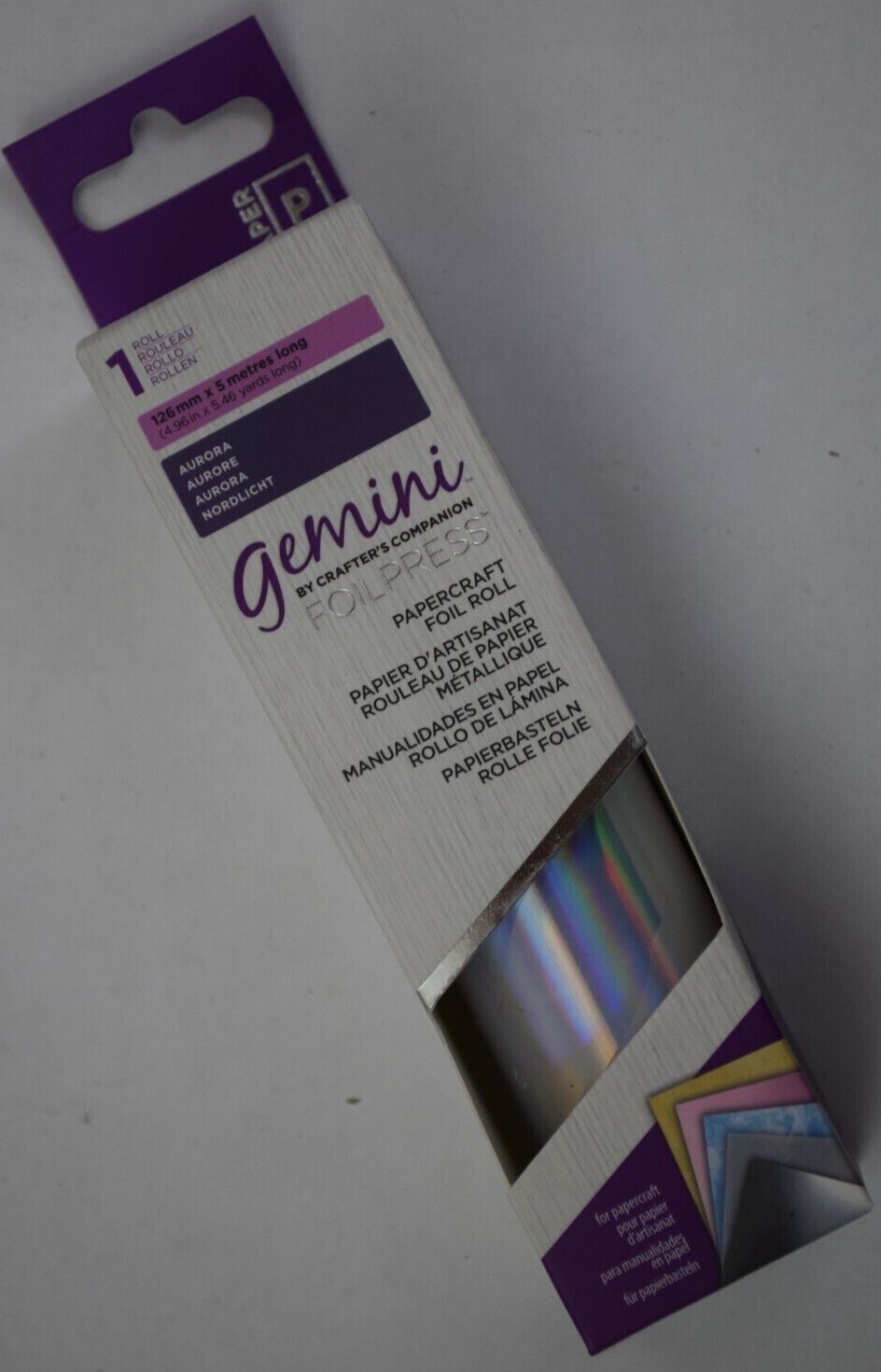 Gemini Foilpress Papercraft Supply - Aurora (Silver Pearl) - 5" x 5.4yds - New