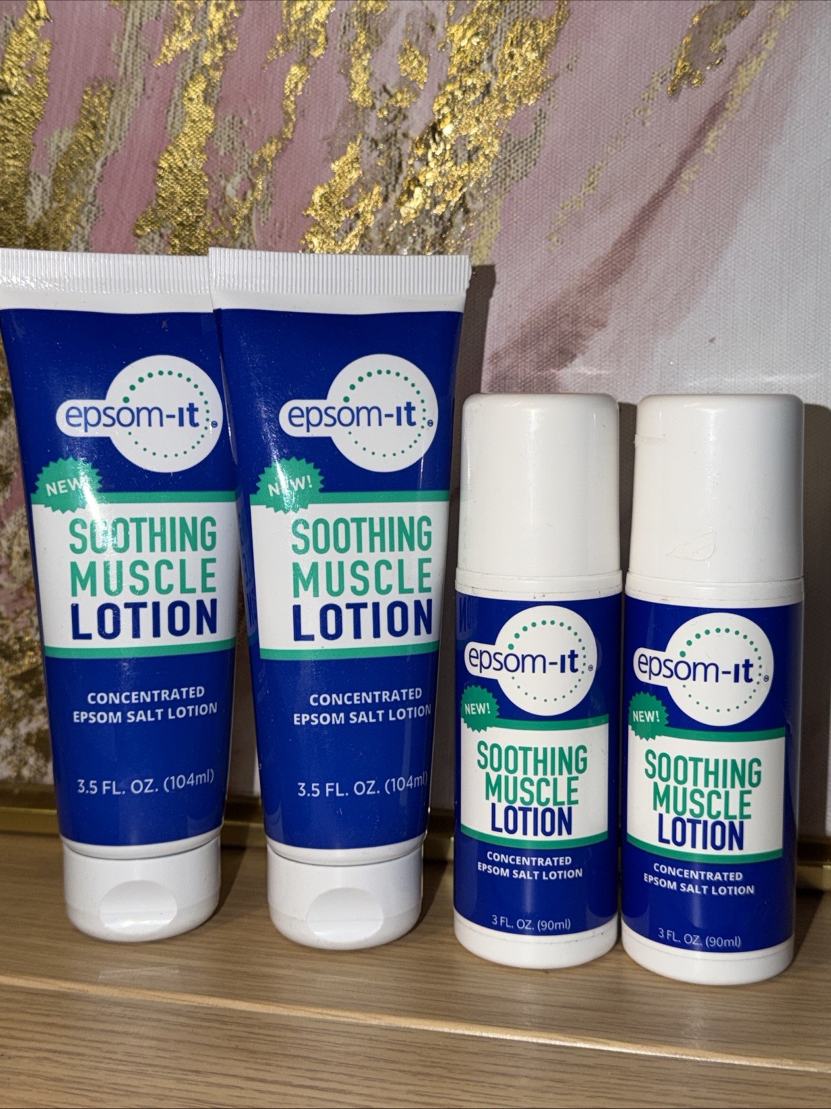 4 - Soothing Muscle Lotion Roll On Epsom-It Magnesium Lotion Topical Magnesium