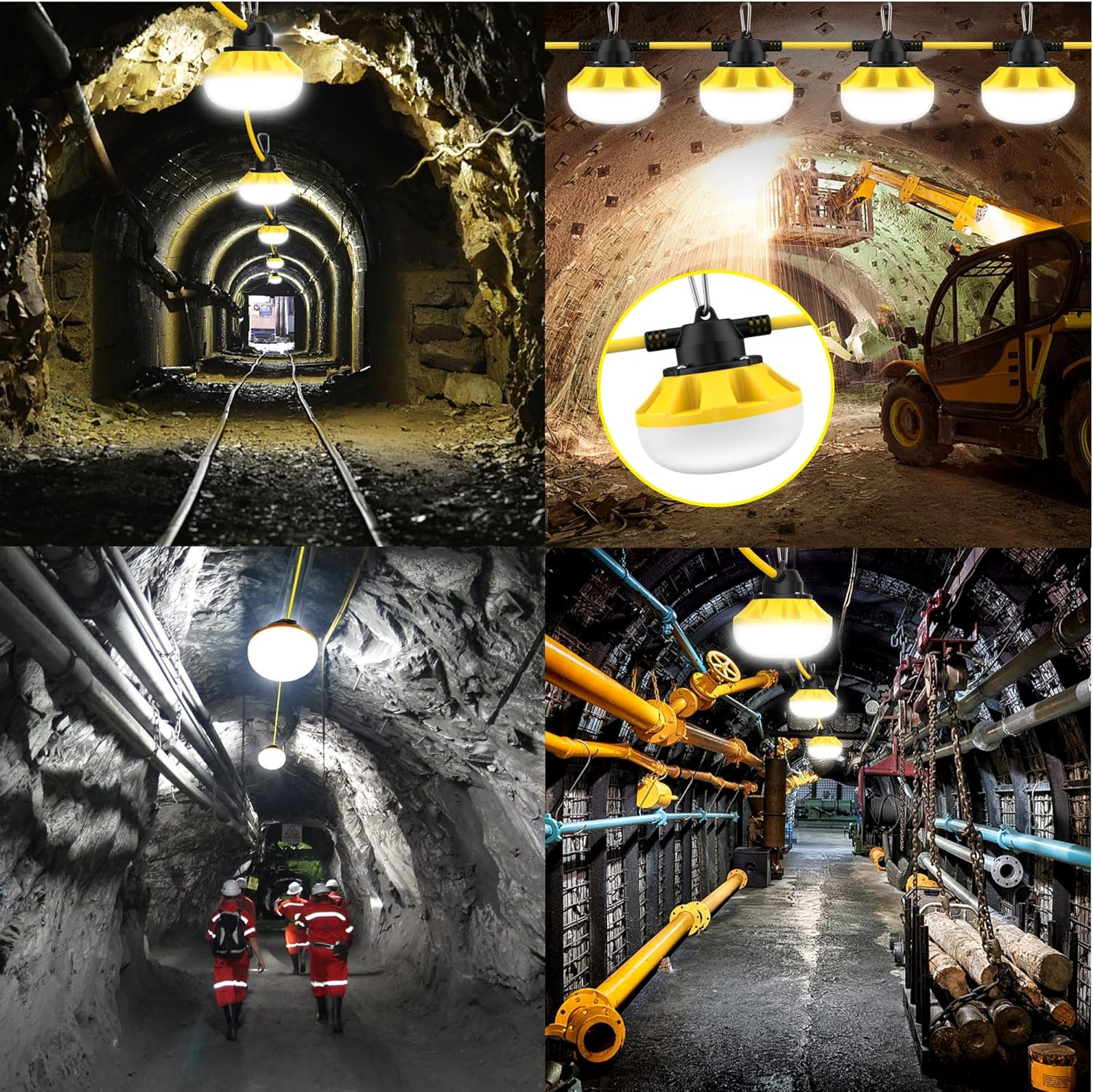 50FT Construction String Lights LED Industrial Grade Best for Construction Sites