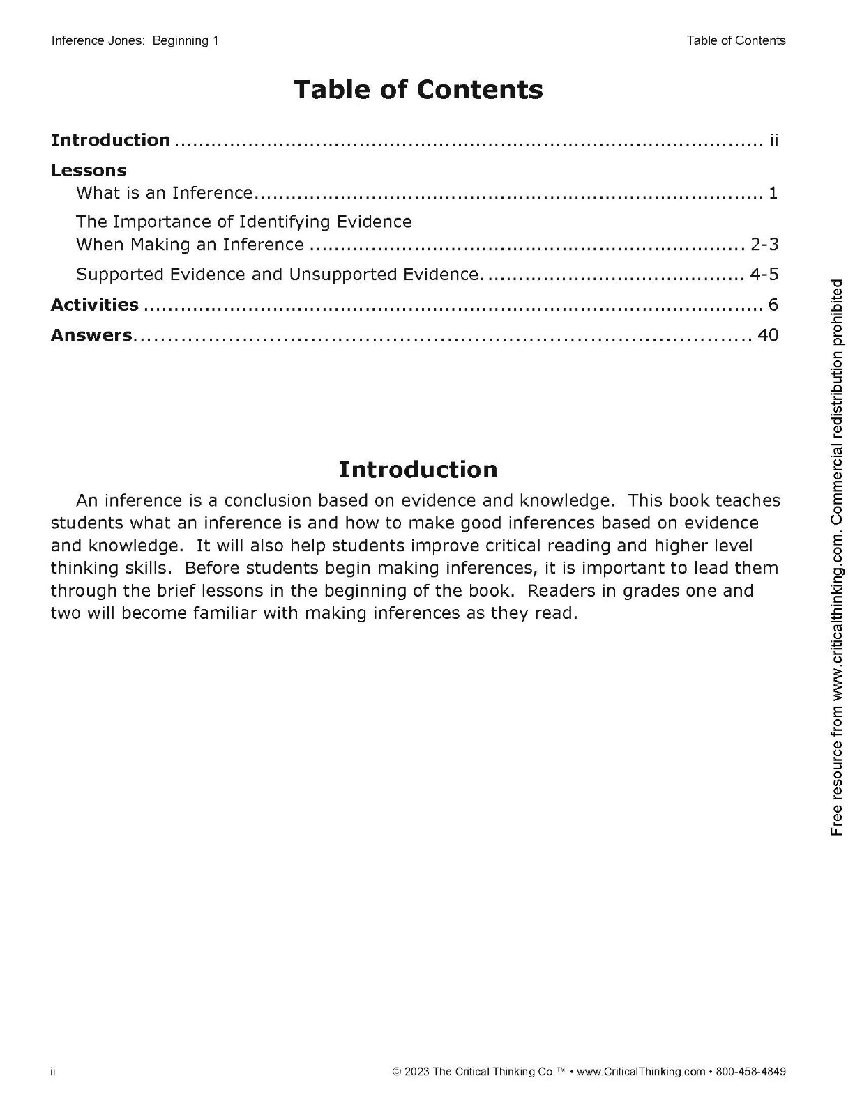 Inference Jones Beginning 1 Reading Comprehension Workbook Grades 1st 2nd