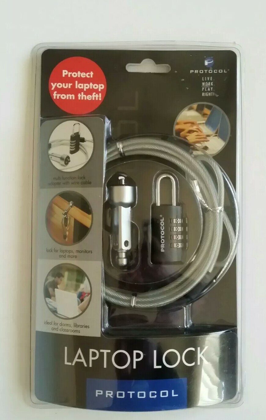 New Protocol Secure Laptop Cable Selectable Combination Lock Anti-Theft