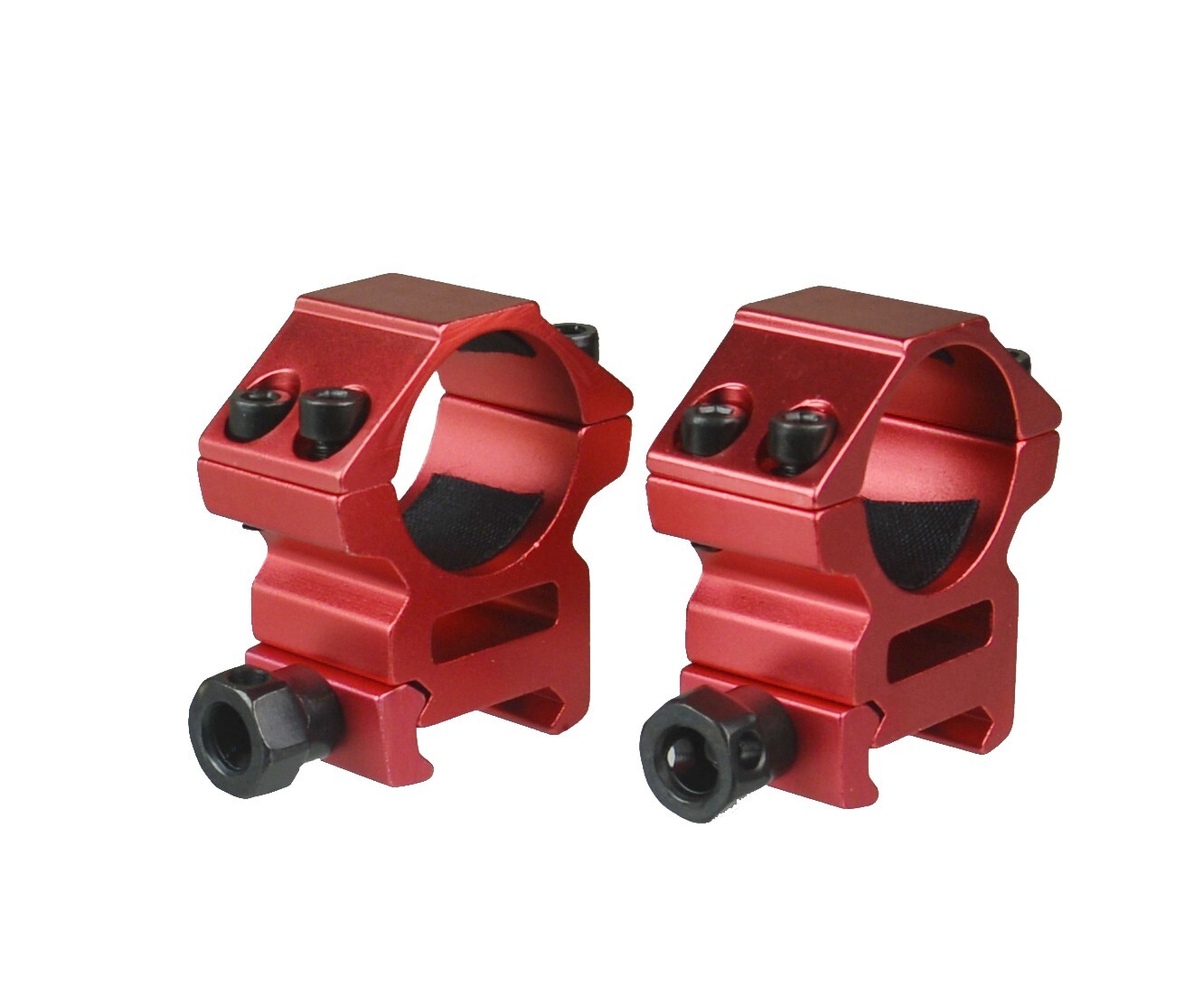 1" inch weaver scope mounts low profile aluminum anodized Red Color