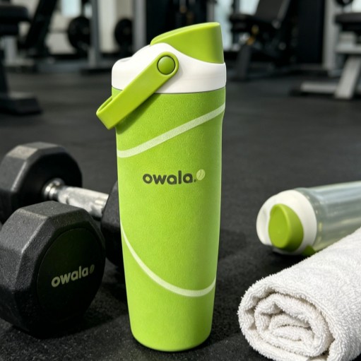 Owala 30oz Tennis Green Insulated Stainless Steel Water Bottle Leakproof Flip US