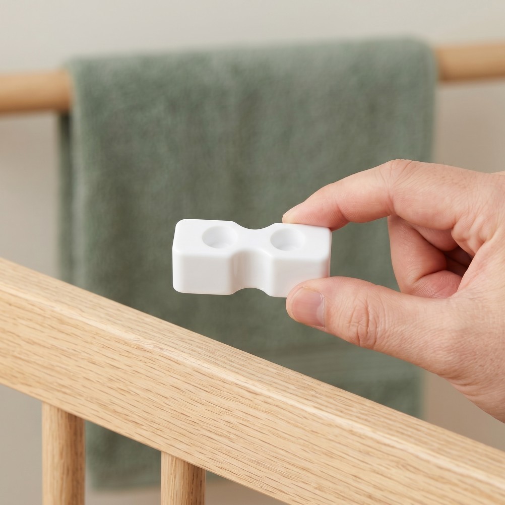 12Pcs Reusable Plastic Bed Frame Peags for Crib Board Hardware Support White
