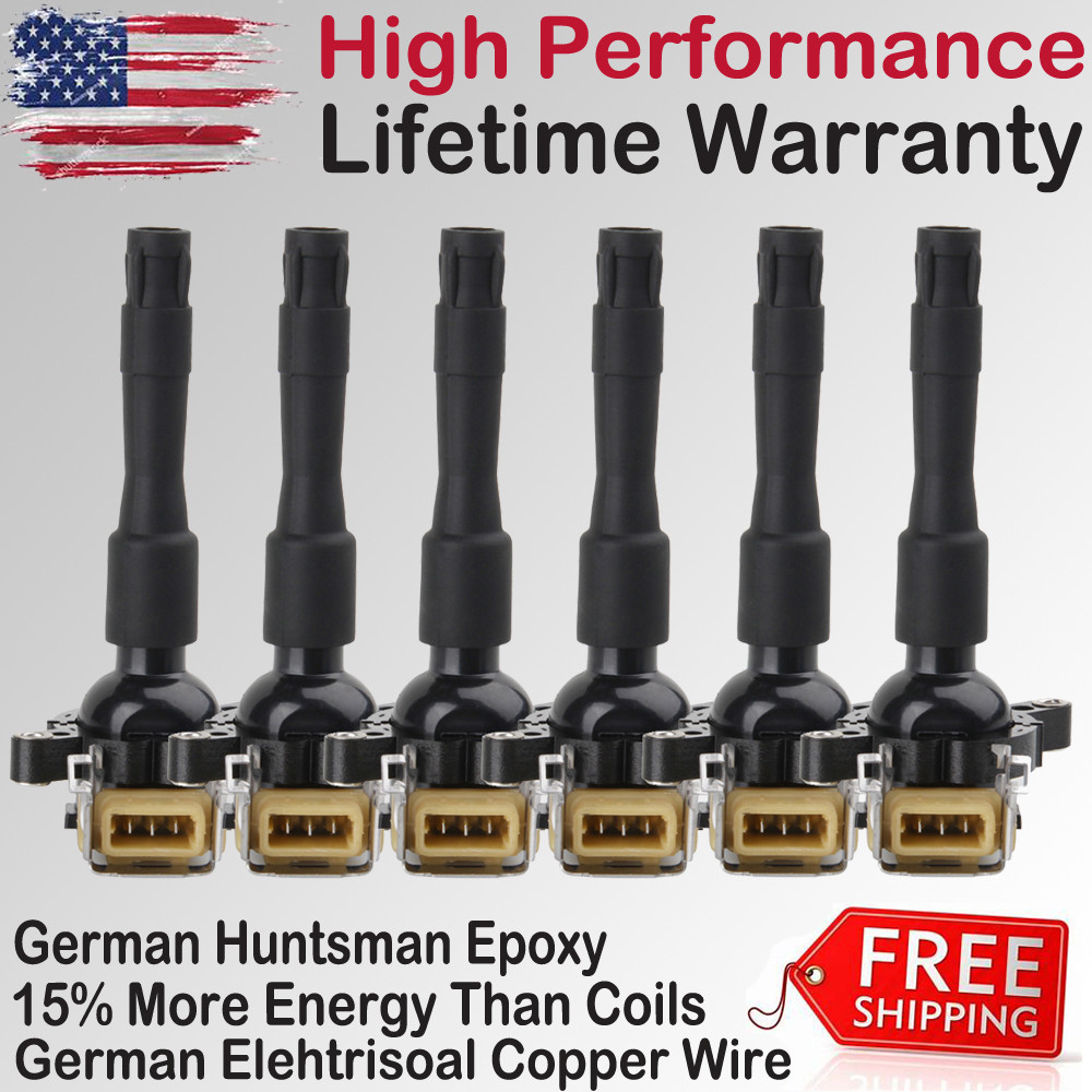 6PCS Ignition Coil For BMW3 5 Series 2.3 2.5 2.8 3.0 740 850 M3M5X EBM321*6 IC1