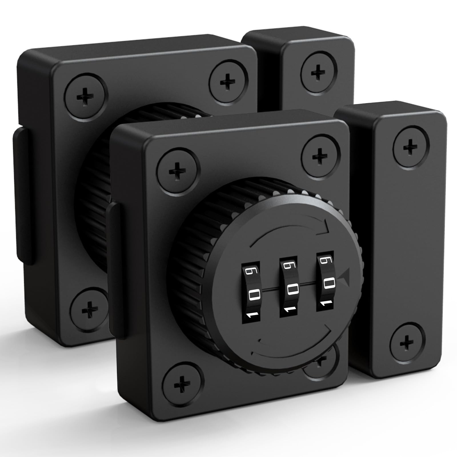One-Way Door Combination Lock, Silver, Keyless, 1000 Password Combinations
